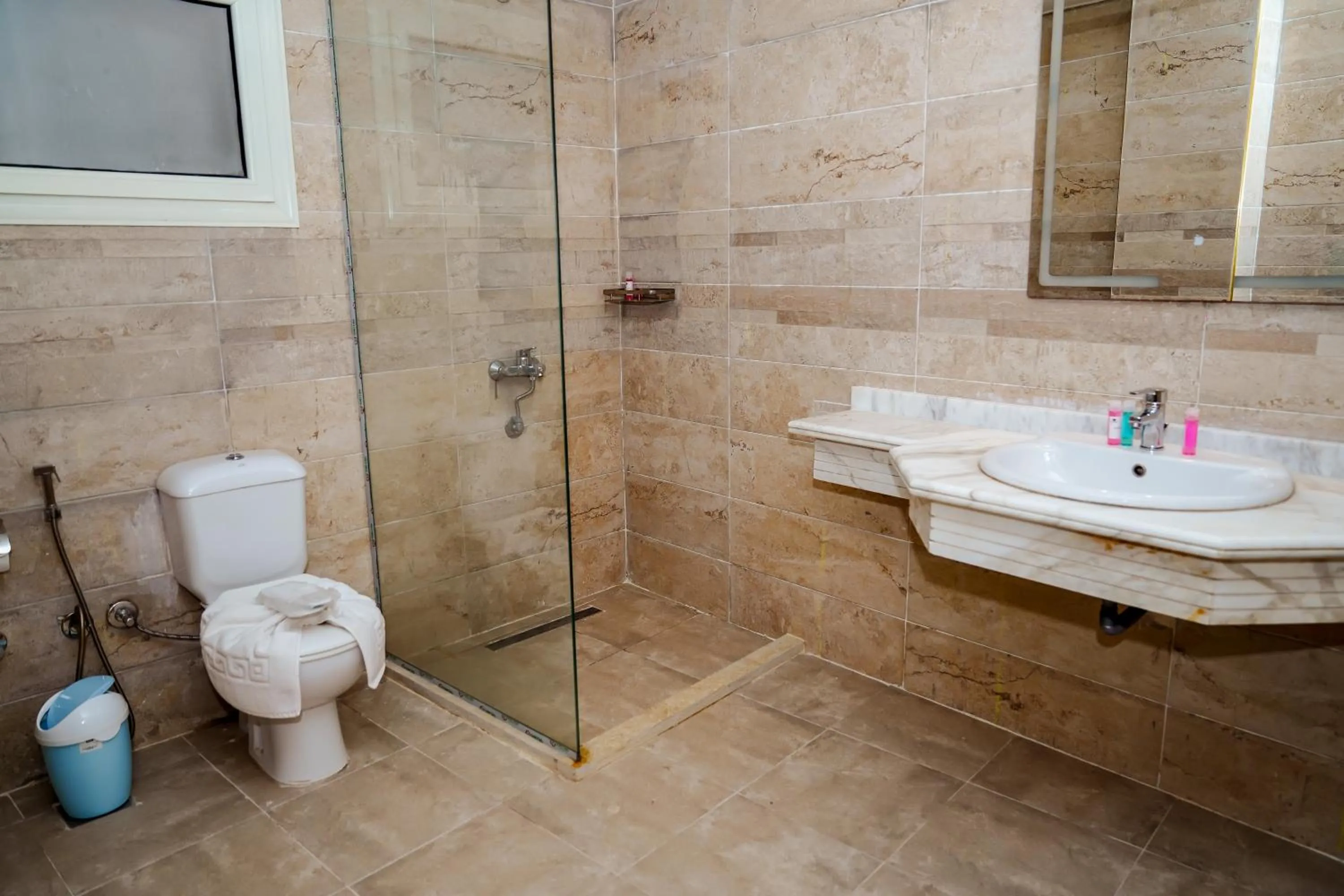 Shower in Pyramids Hotel