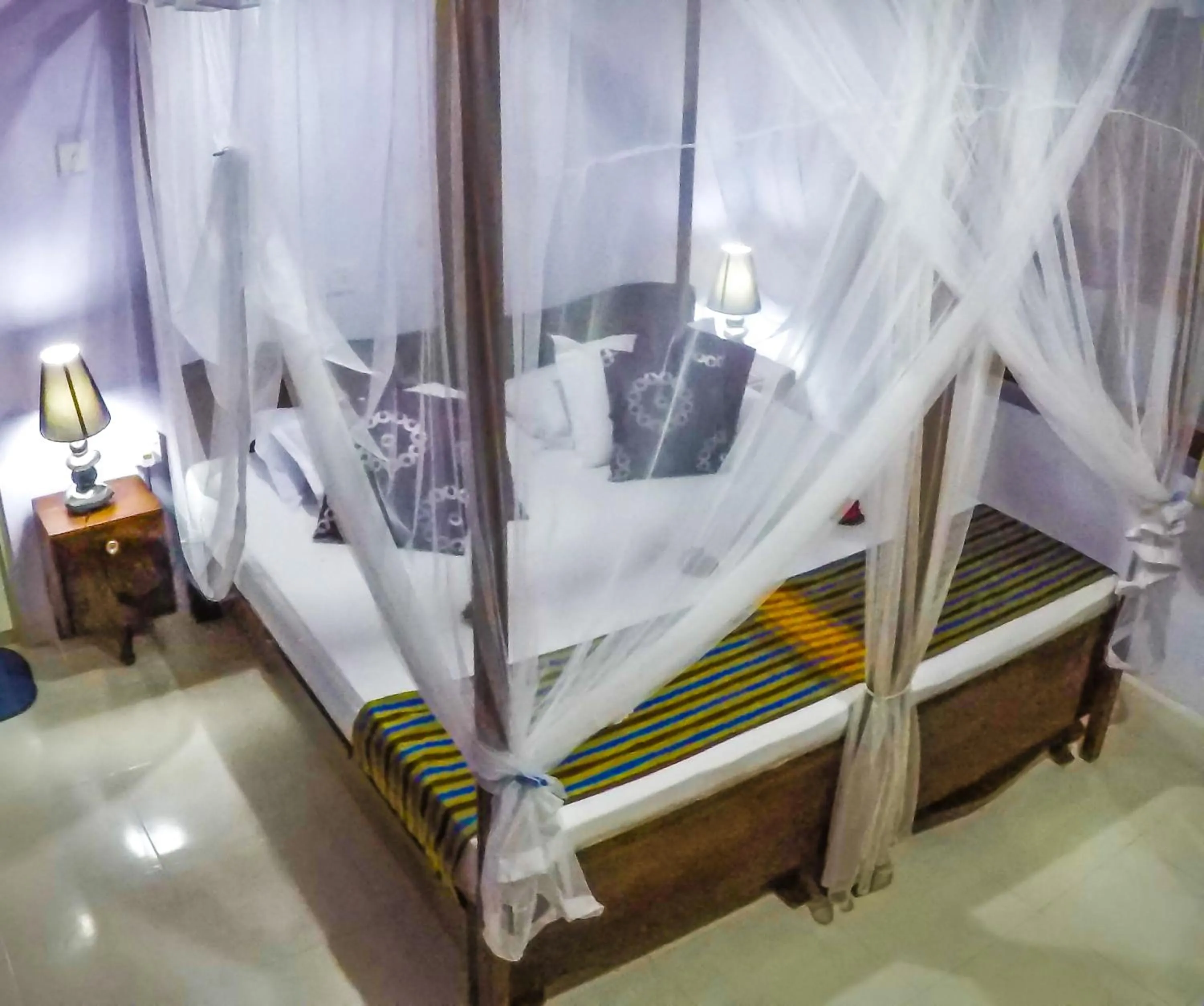Bed in Wijenayake's - Beach Haven Guest House - Galle Fort