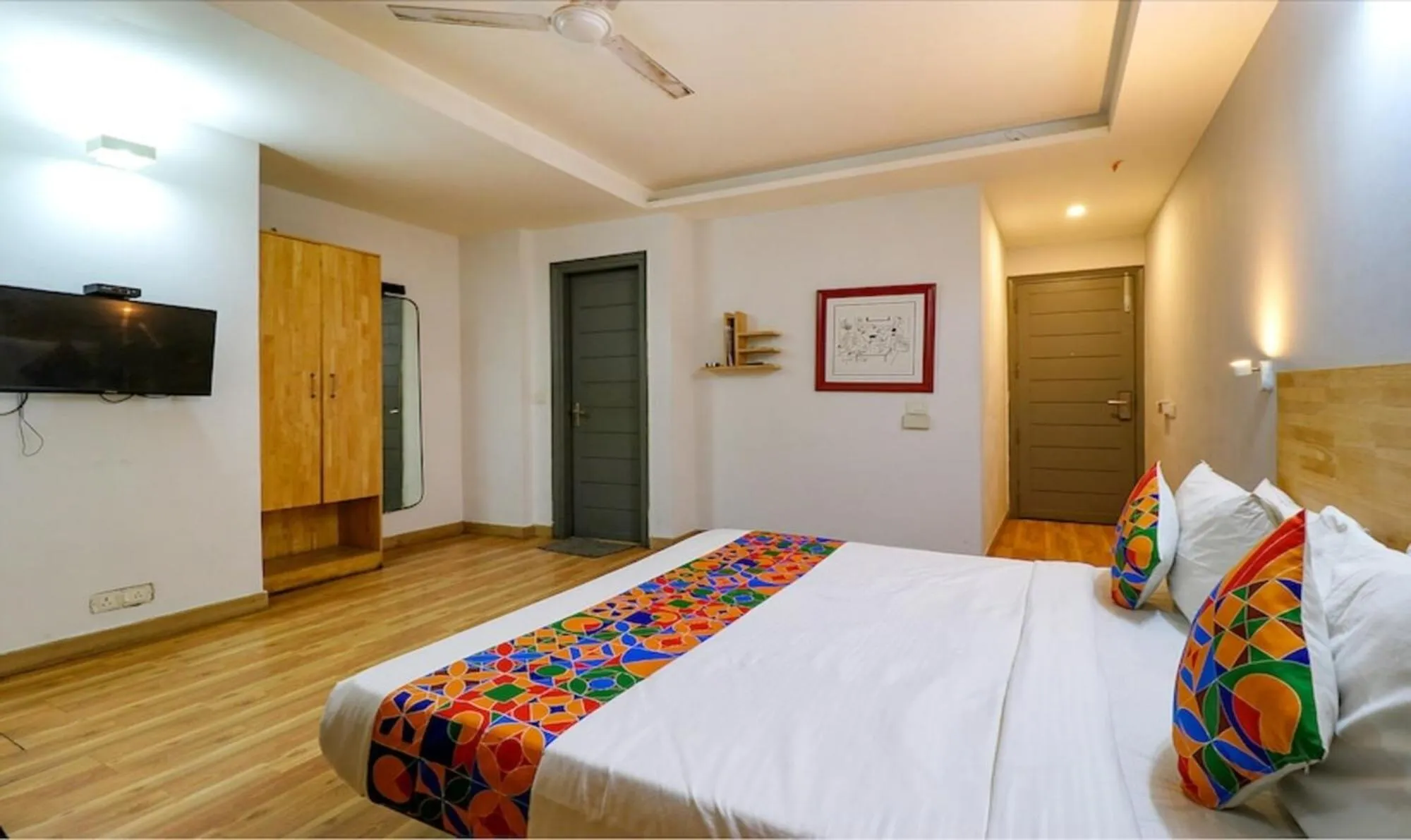 Bed in FabHotel Majestic JPM I