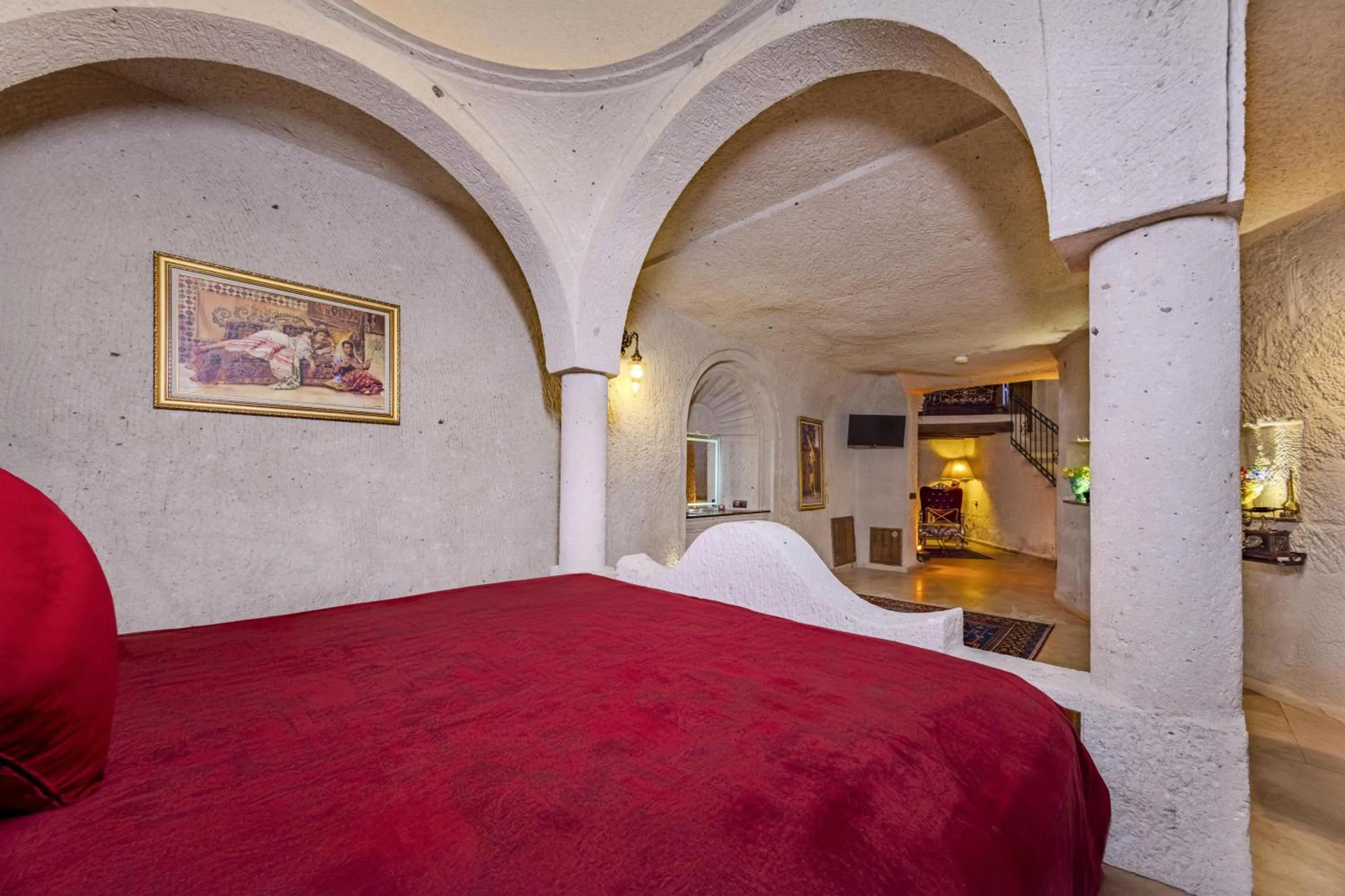 Bed in Cappadocia Inn Cave Hotel