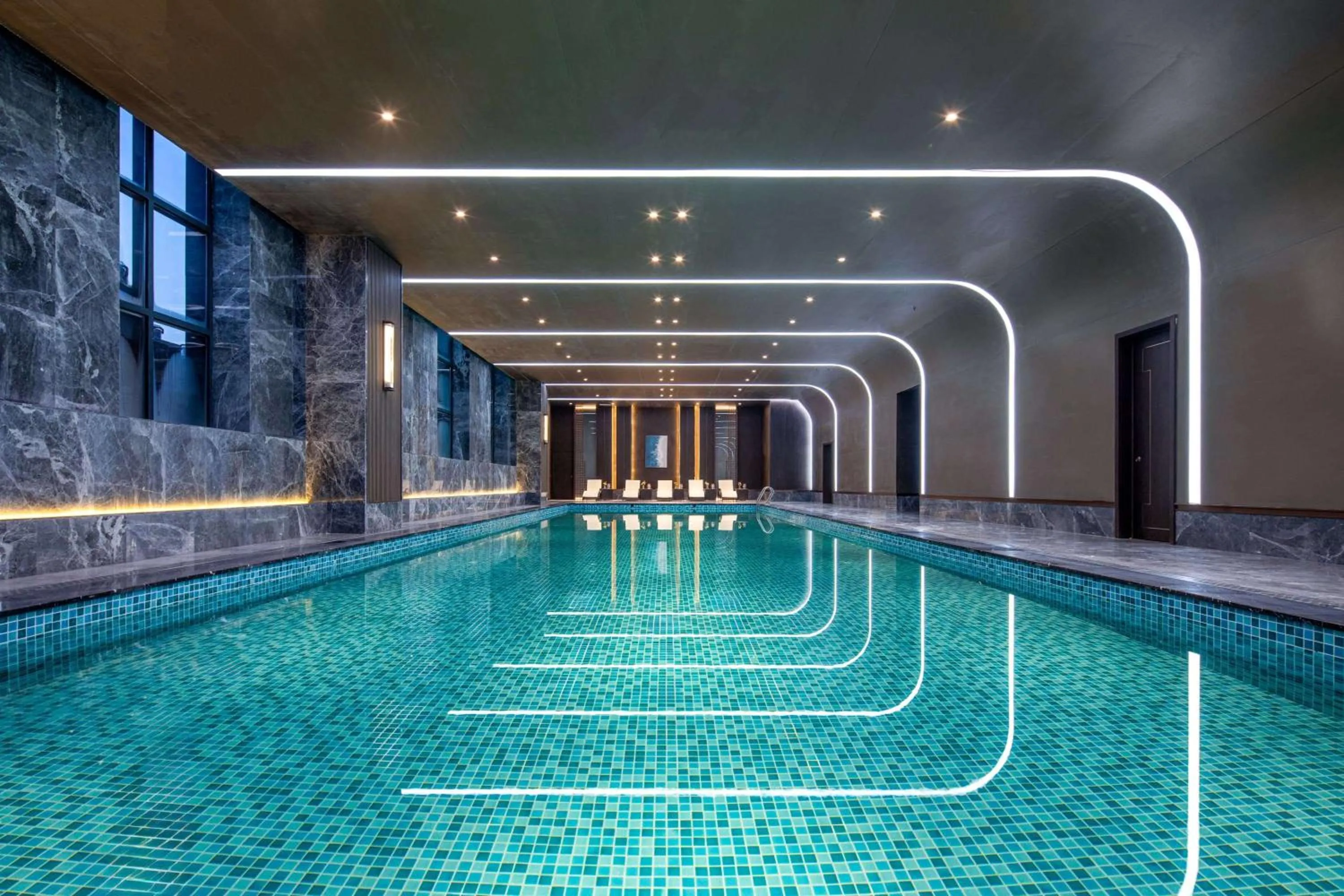 Pool view in Wyndham Dalian Jinpu