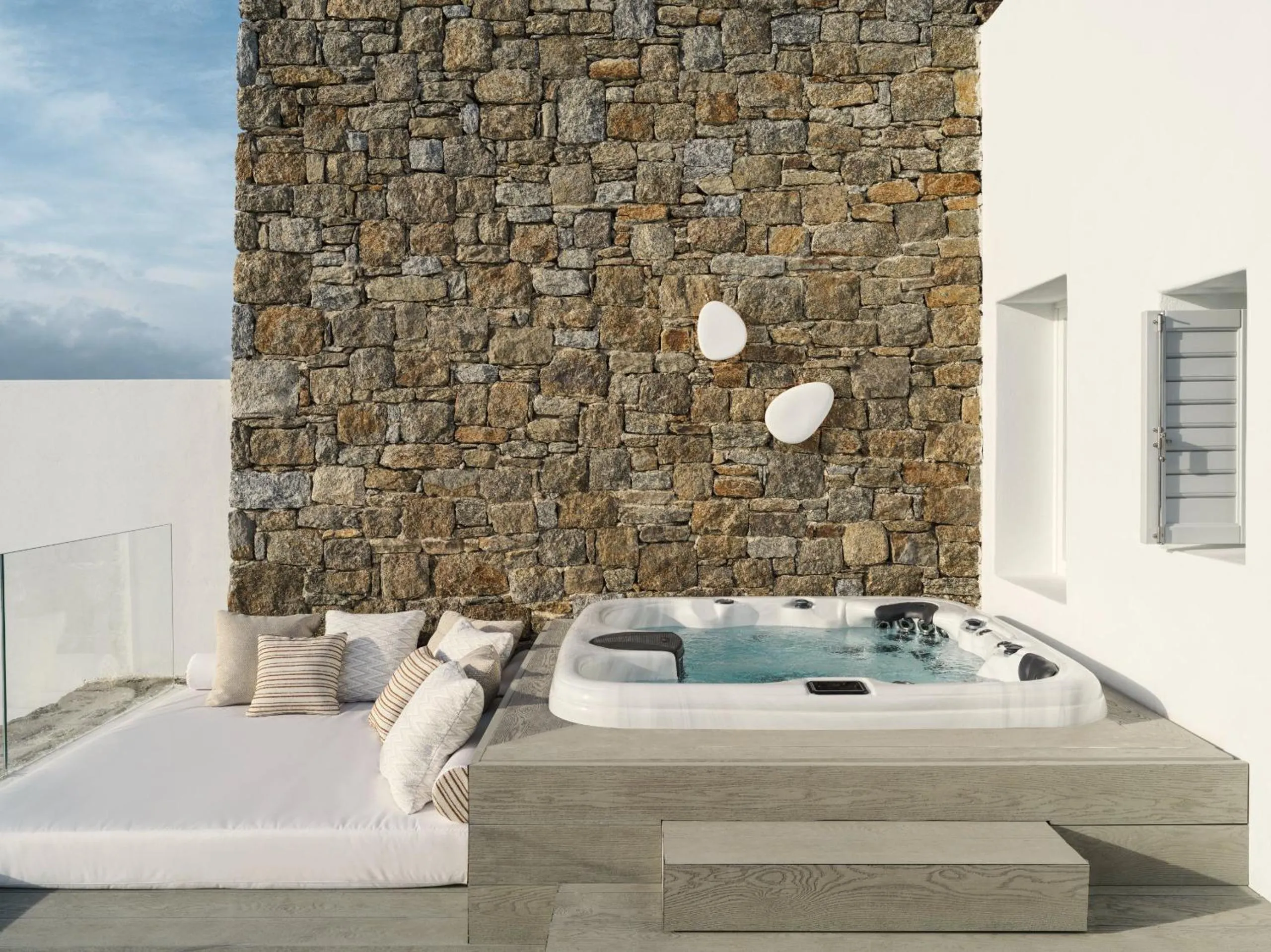 Hot Tub in Deos Mykonos - A Myconian Collection Hotel