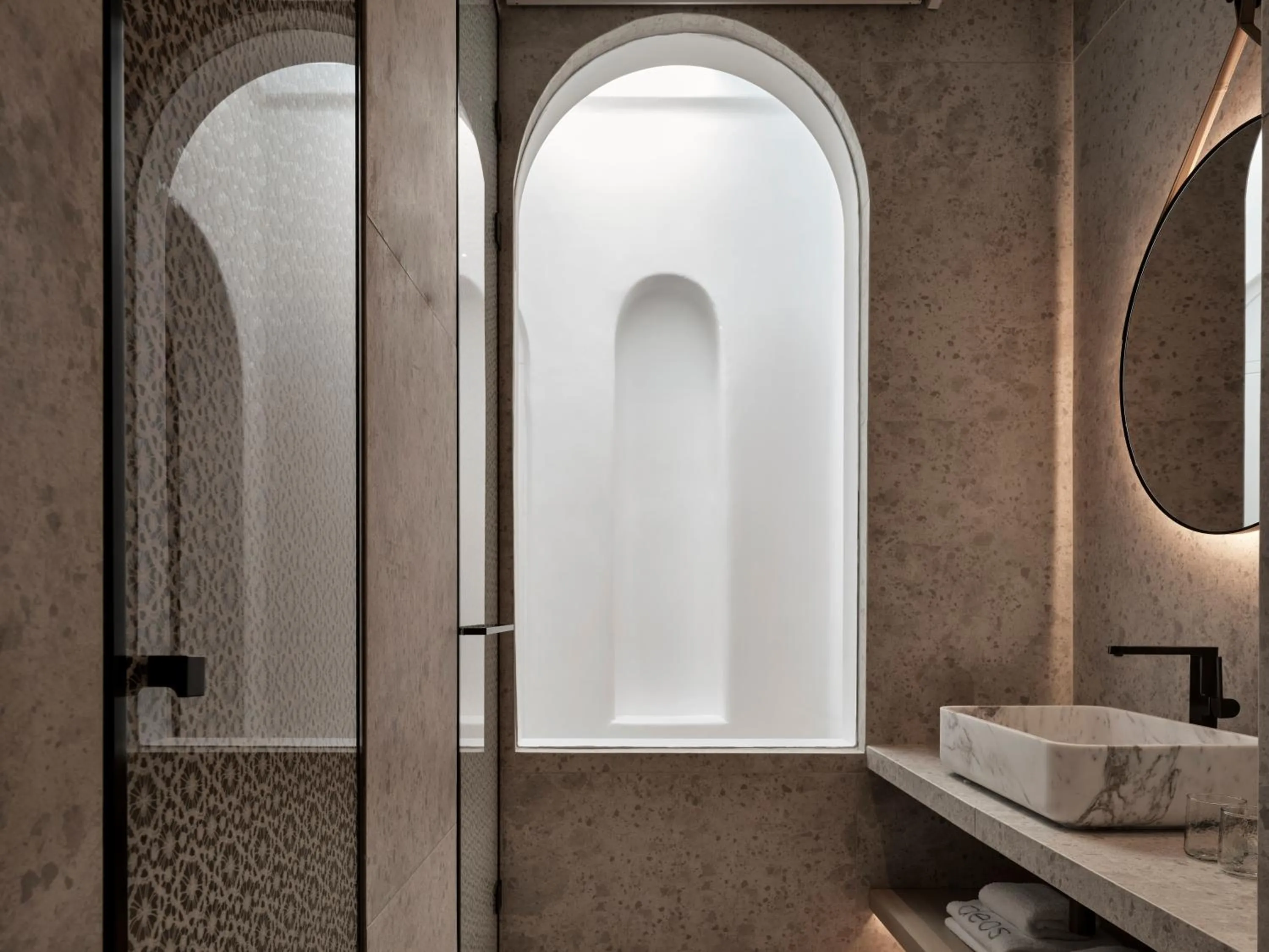 Bathroom in Deos Mykonos - A Myconian Collection Hotel