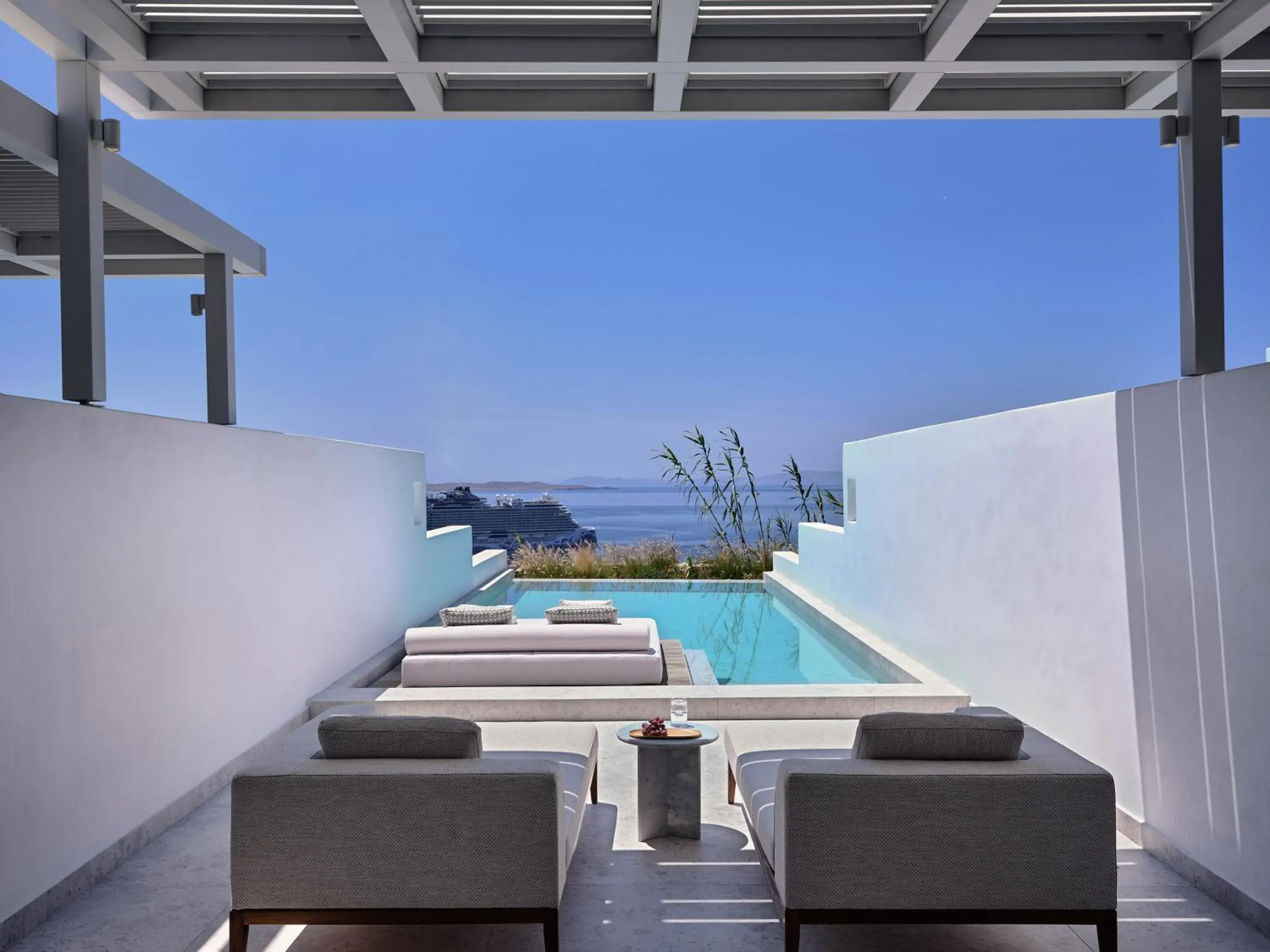 BETA Suite with Private Pool & Sea View in Deos Mykonos - A Myconian Collection Hotel BETA Suite with Private Pool & Sea View in Deos Mykonos - A Myconian Collection Hotel