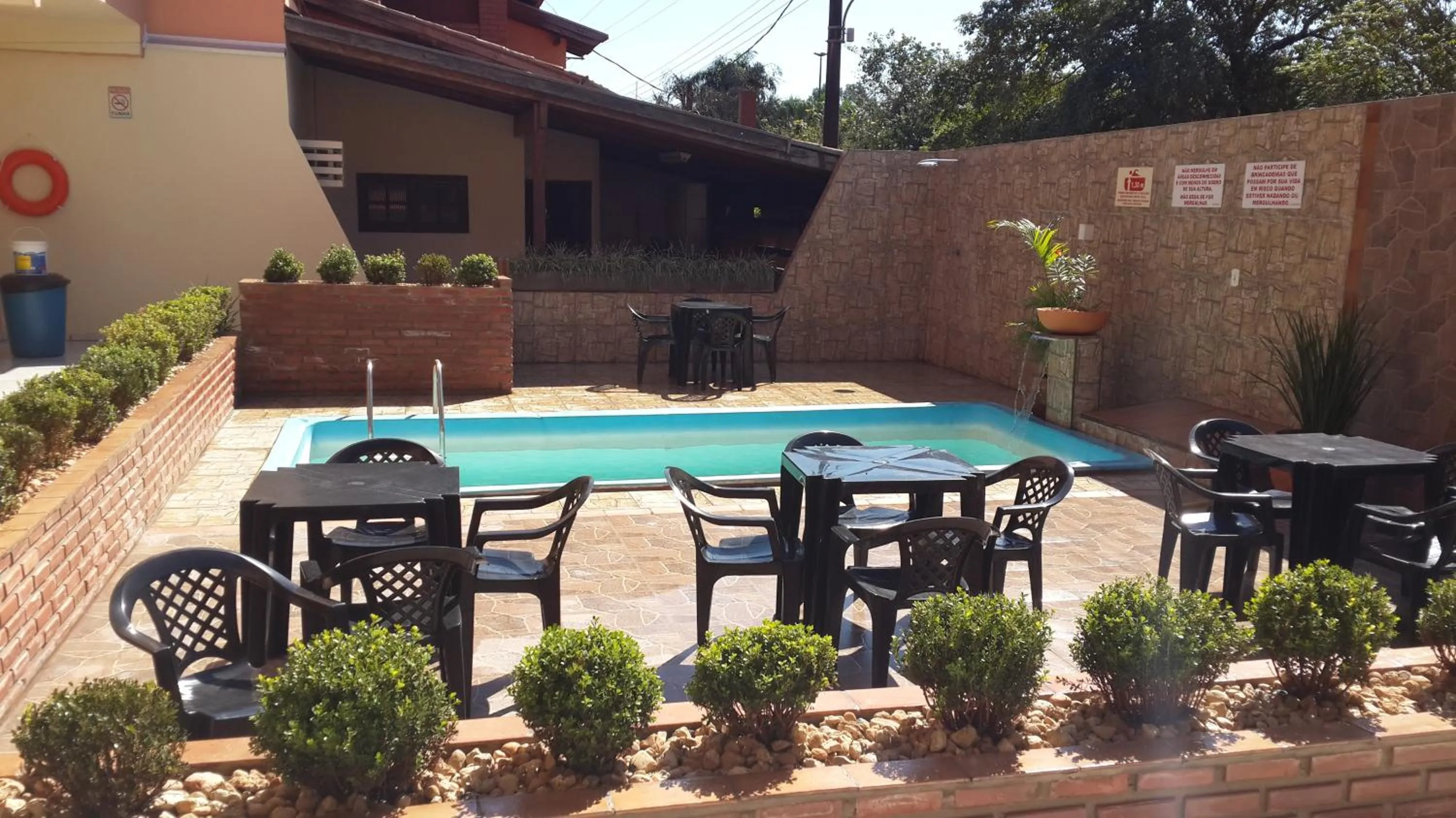 Pool view in Pousada Paraiso