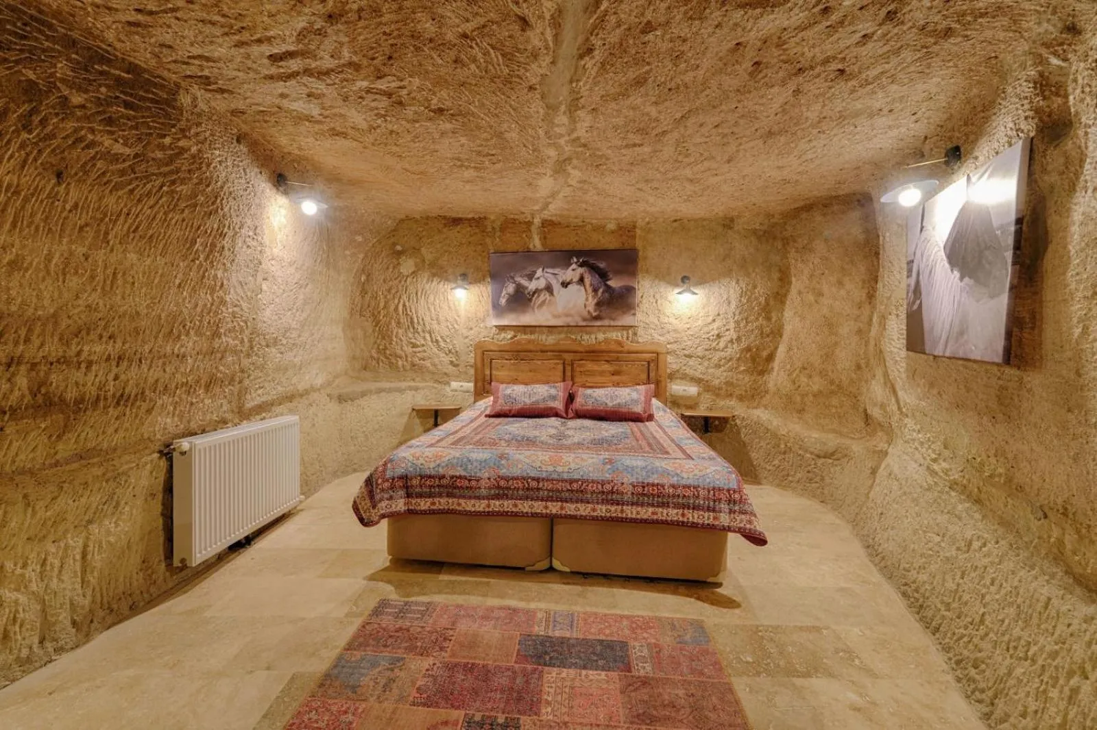 Bed in Avlu Cave House