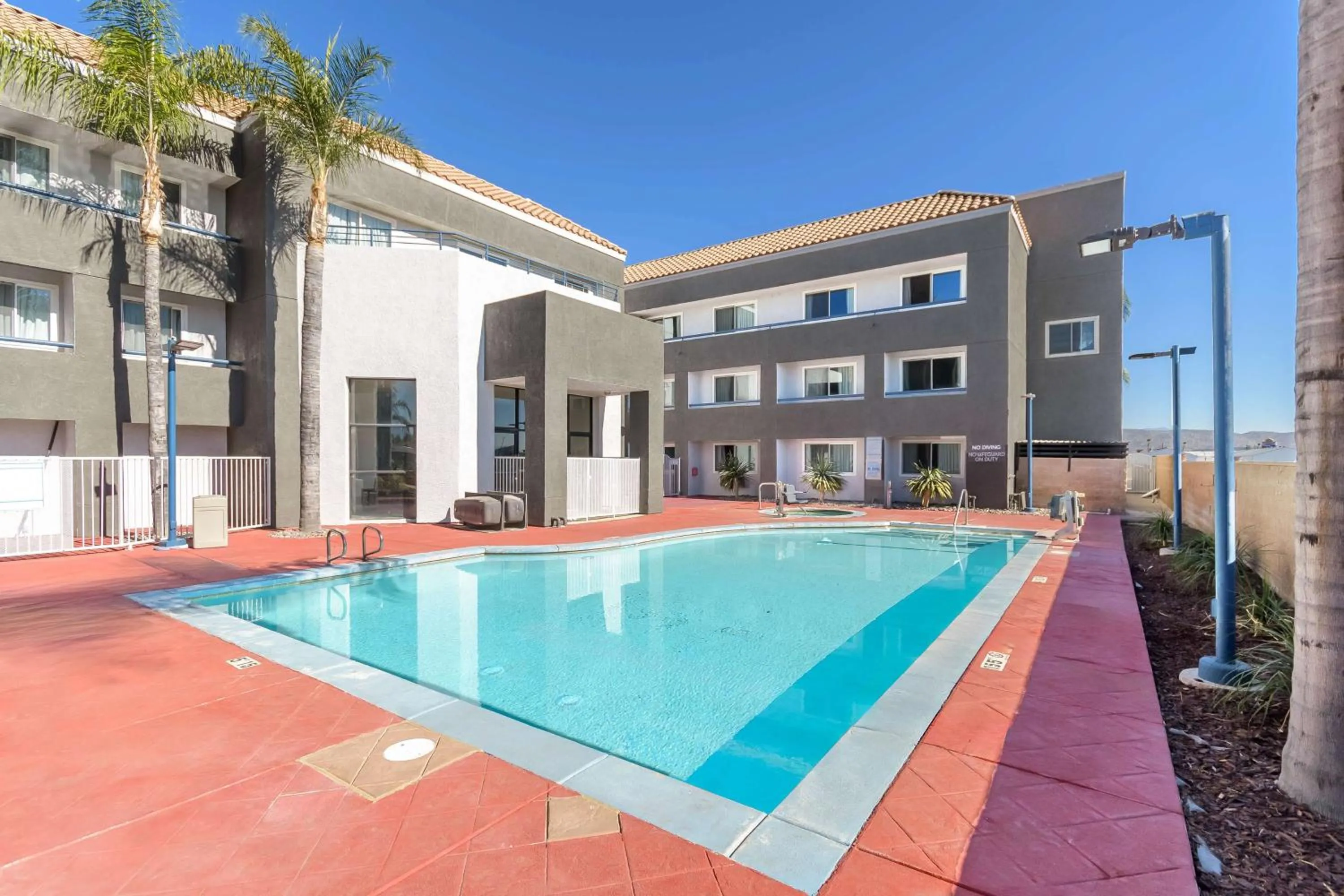 Pool view in Studio 6 Suites Perris, CA