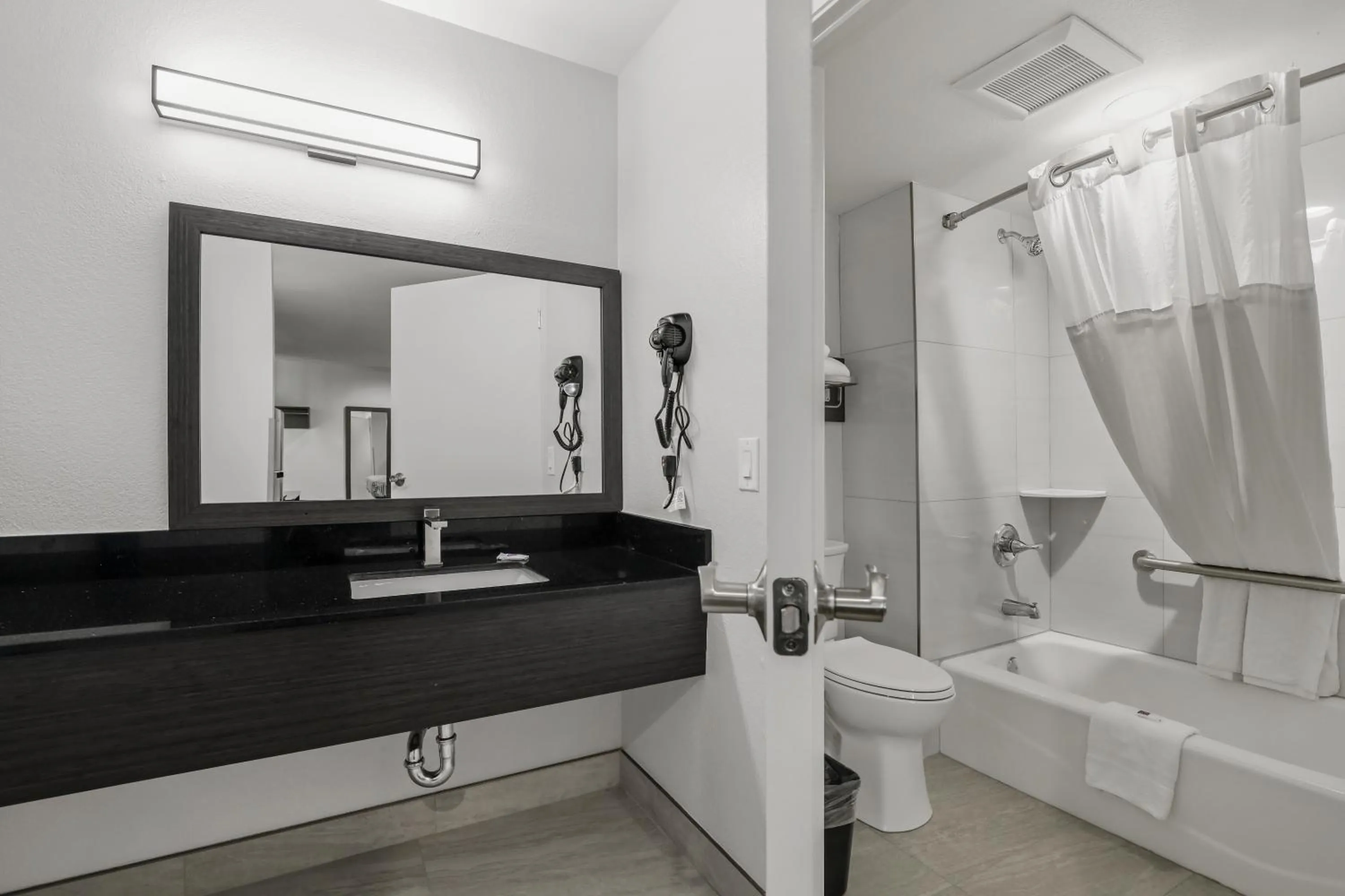 Bathroom in Studio 6 Suites Perris, CA