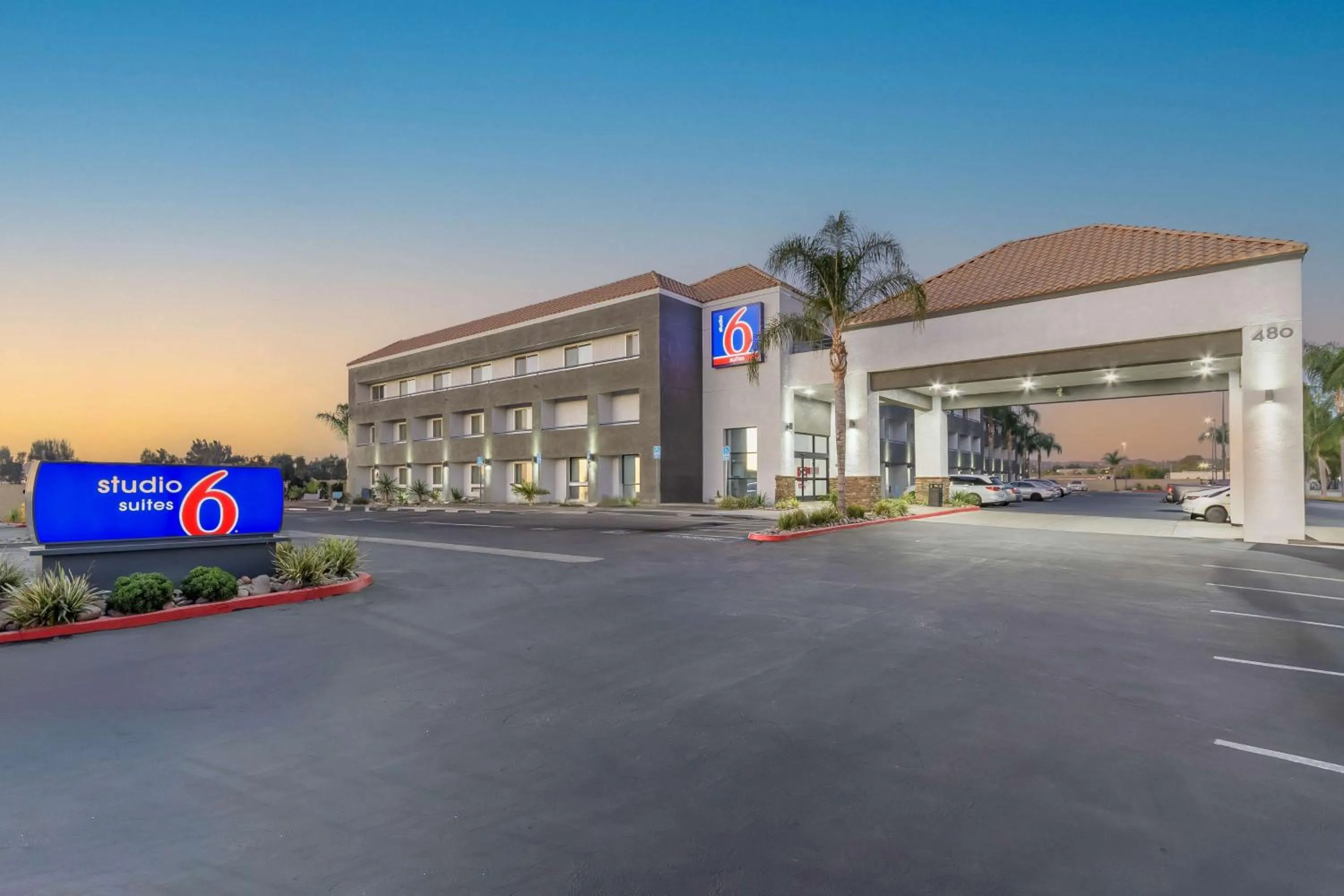 Property building in Studio 6 Suites Perris, CA