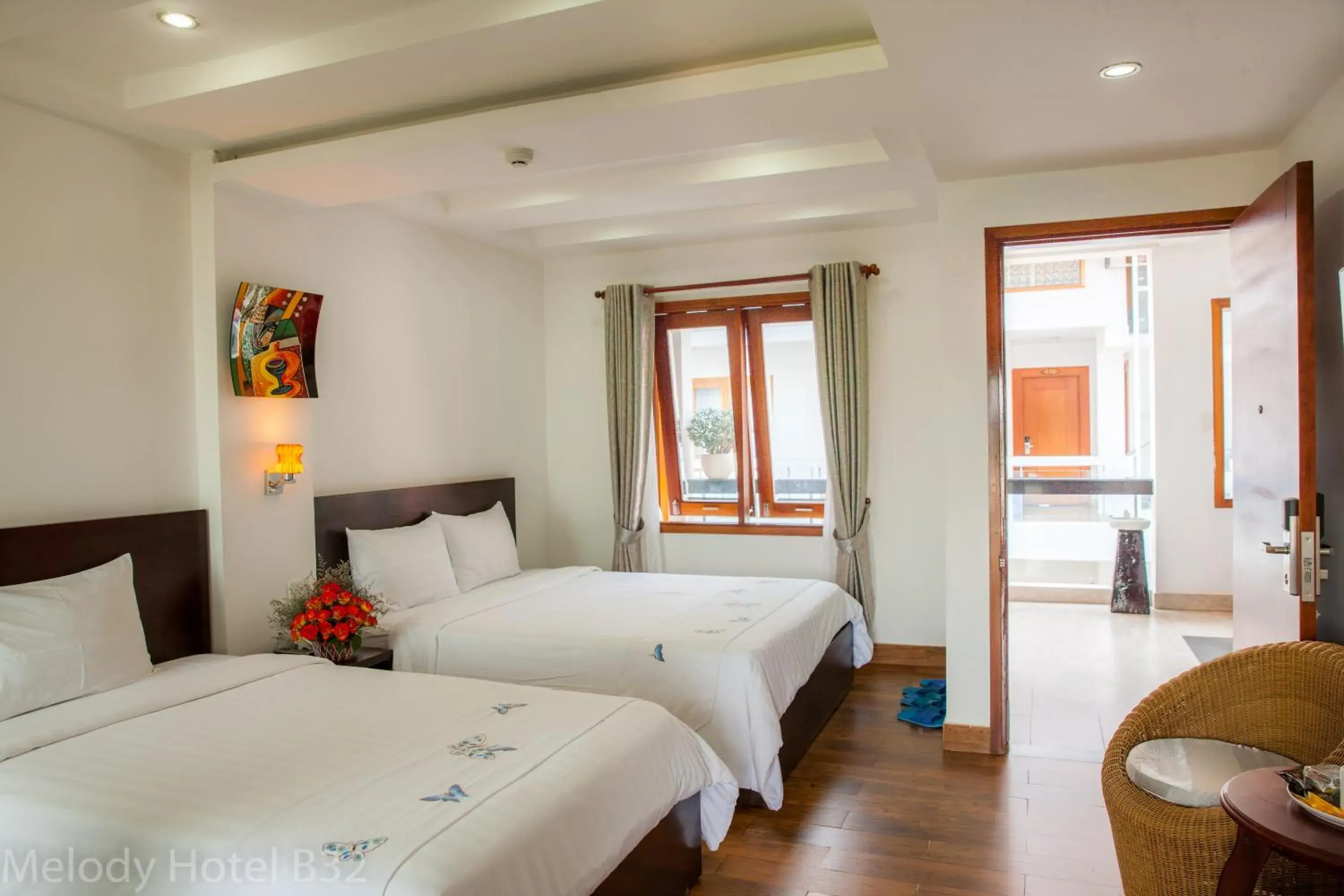 Triple Room with Garden View in Melody Hotel Triple Room with Garden View in Melody Hotel