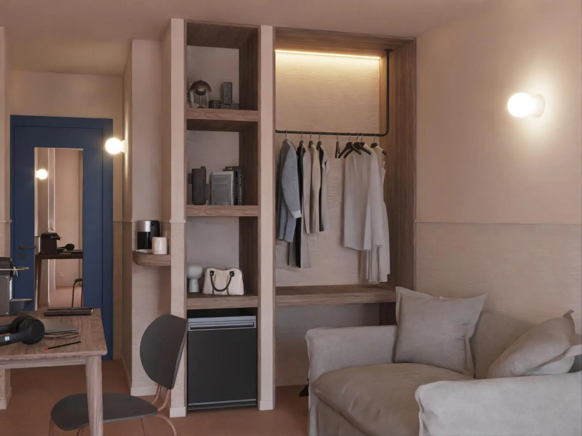 Coffee/tea facilities, Seating Area in Hotel Goya