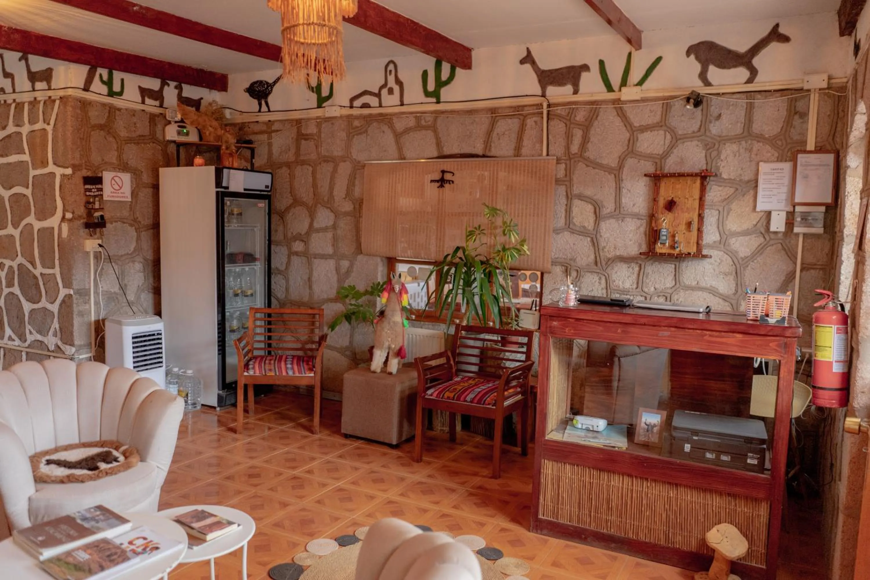 Lobby or reception in Hostal Katarpe