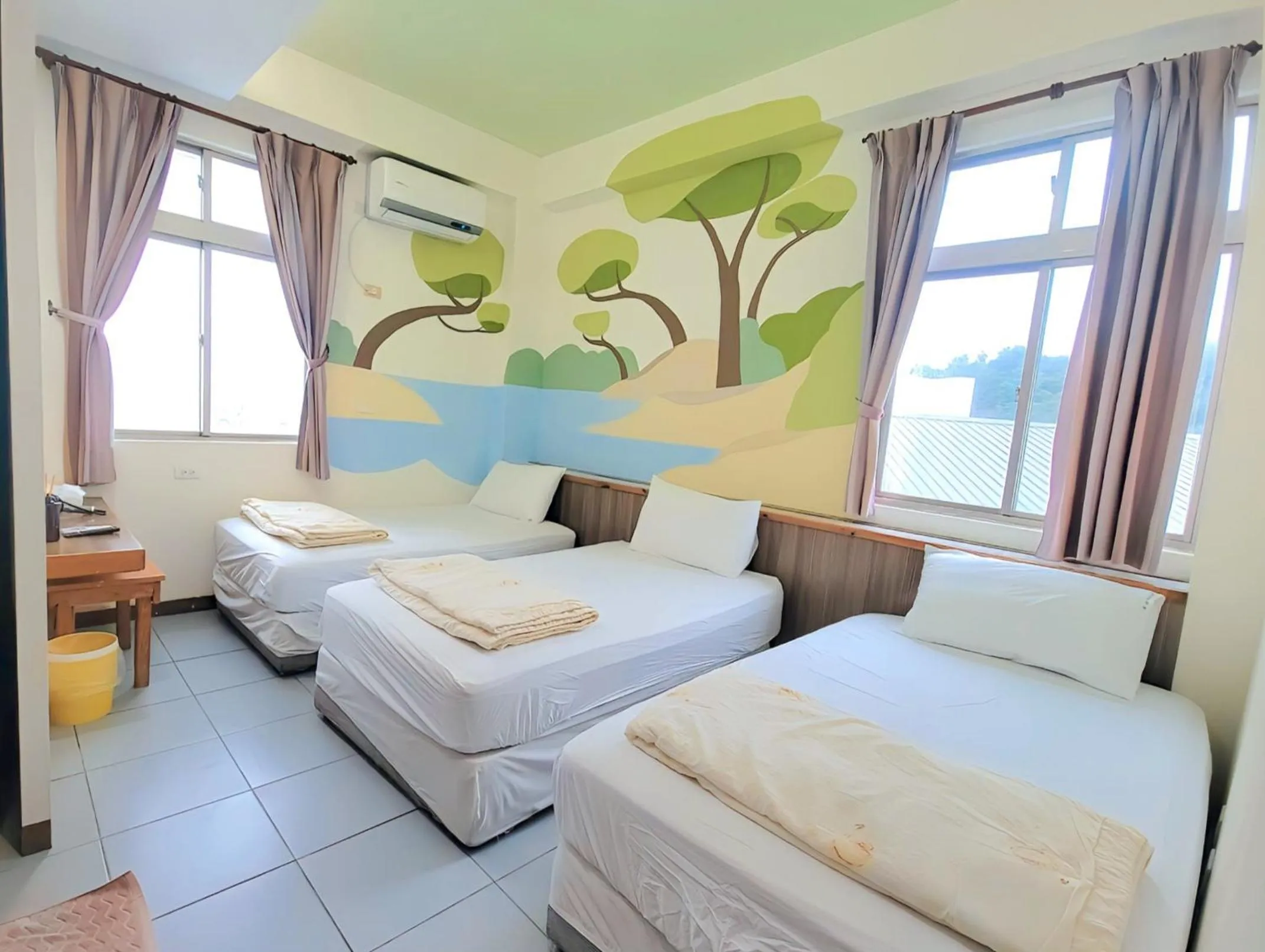 Bed in Star-Moon B&B Green Island