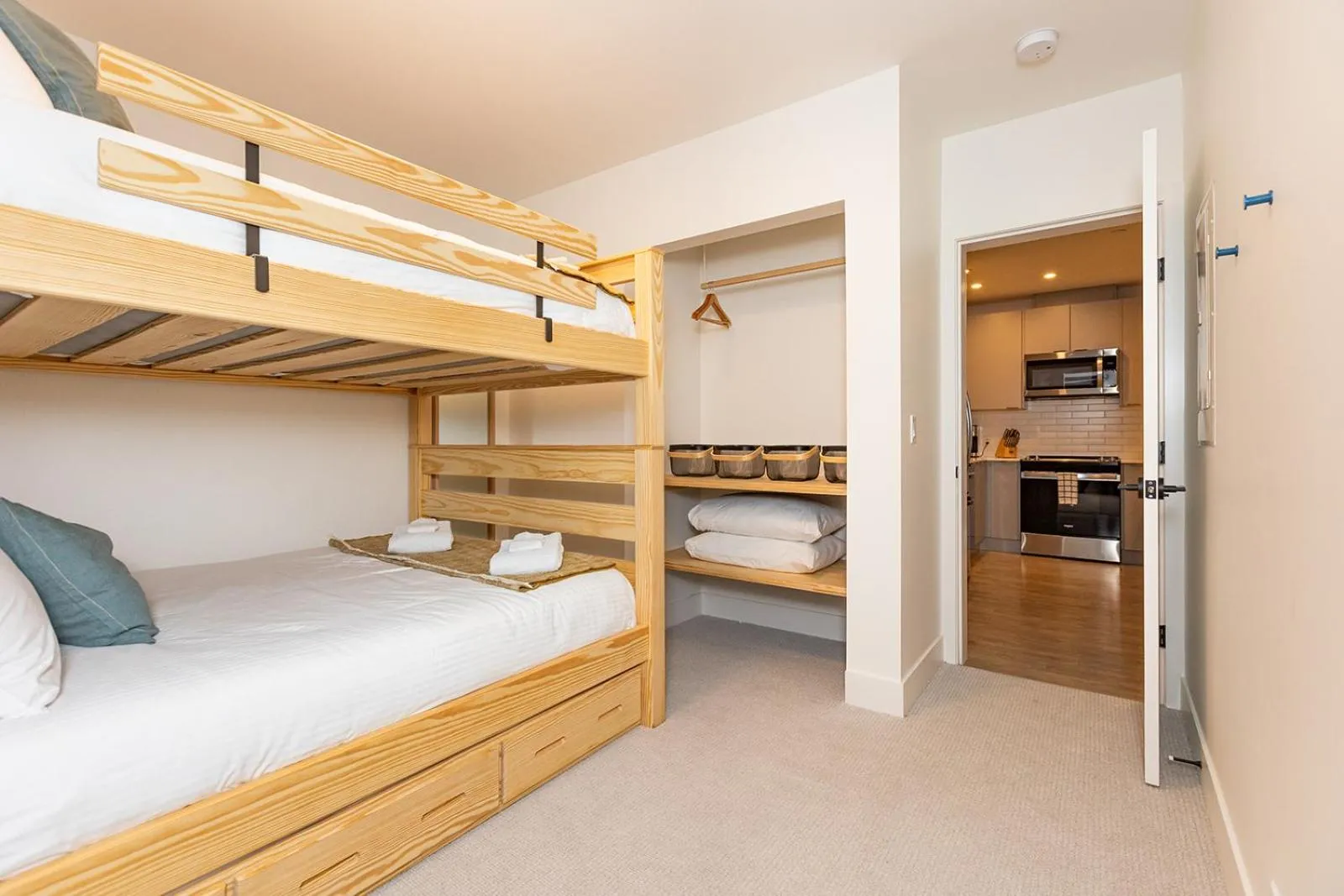 Bed in Tally Ho by Revelstoke Vacations
