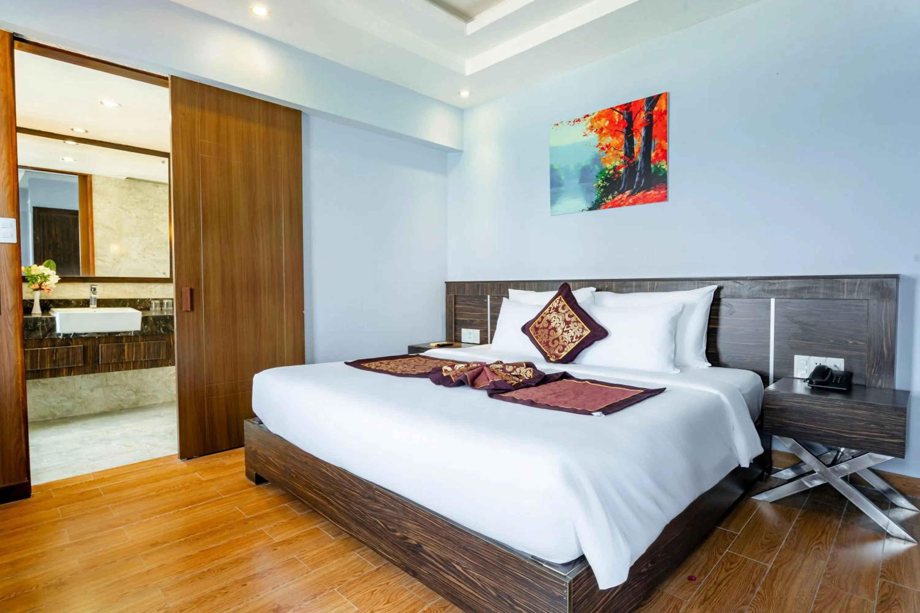 Bed in Ocean Waves Resort Cam Ranh