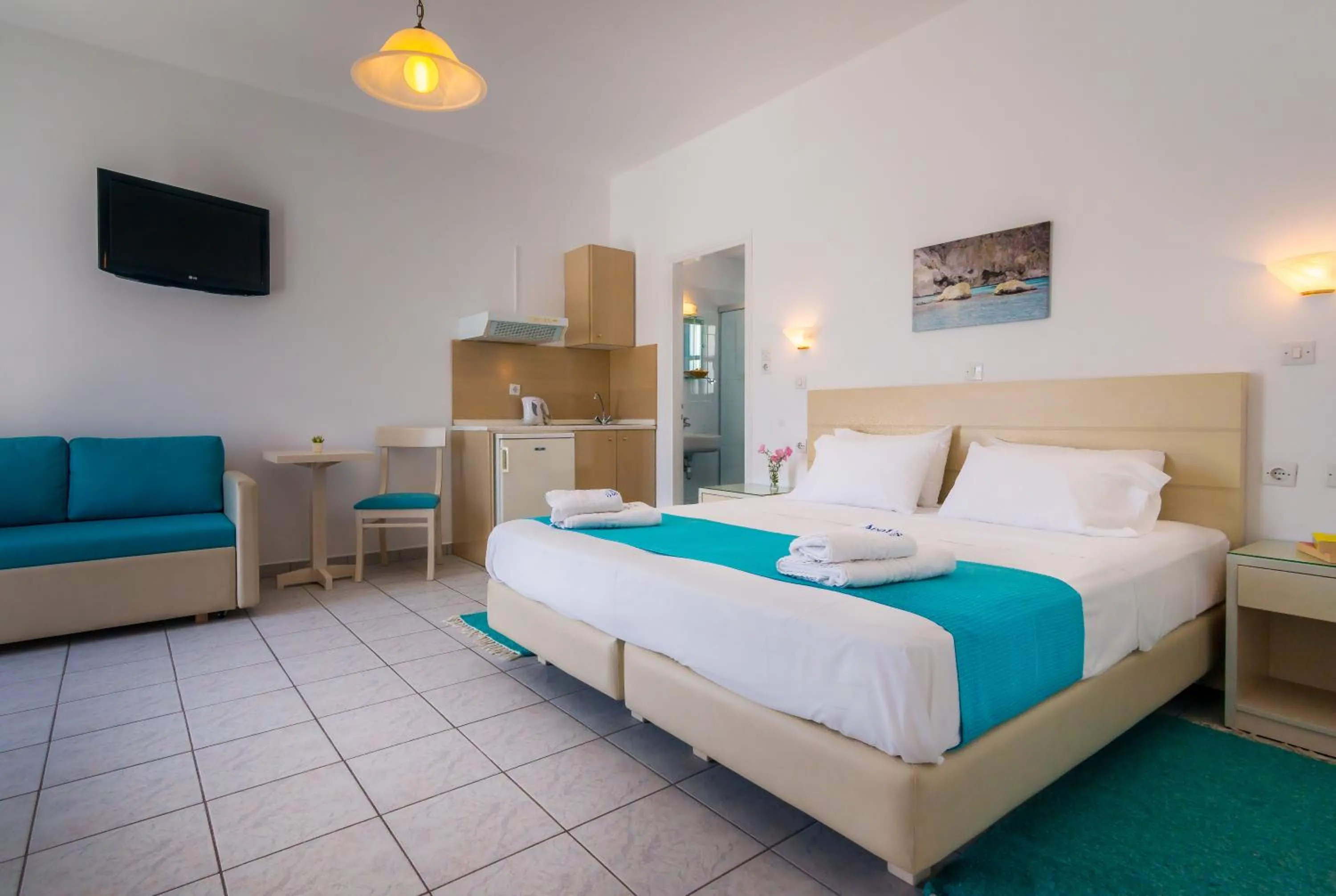 Bedroom, Bed in Aeolis Hotel