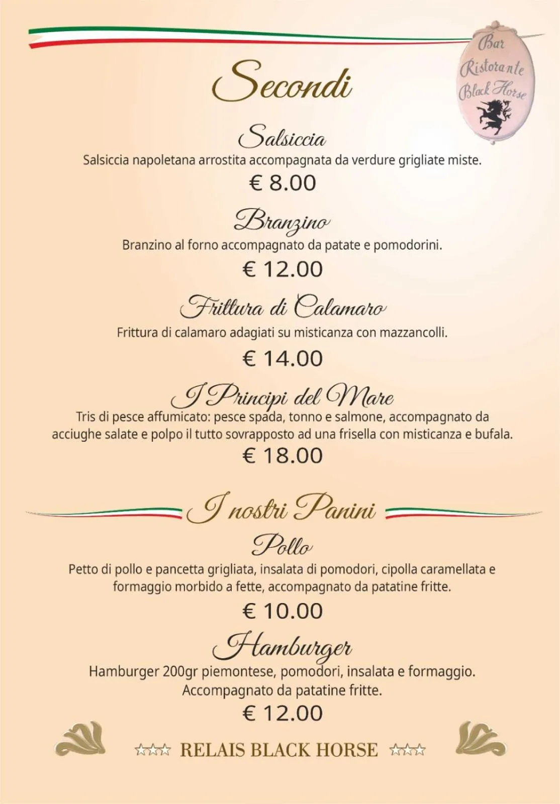 Restaurant/places to eat in Relais Black Horse