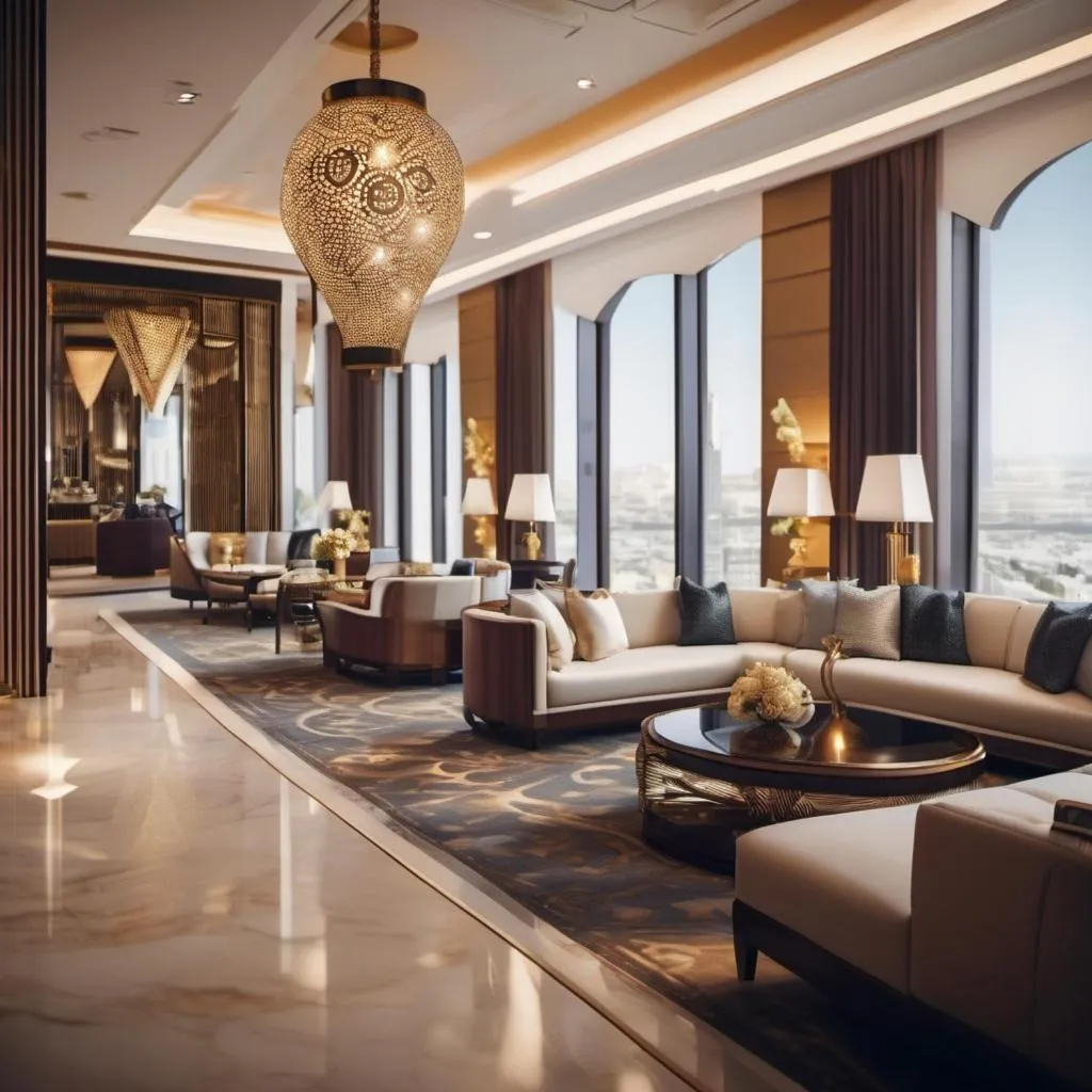 Lobby or reception in Almouj Hotel