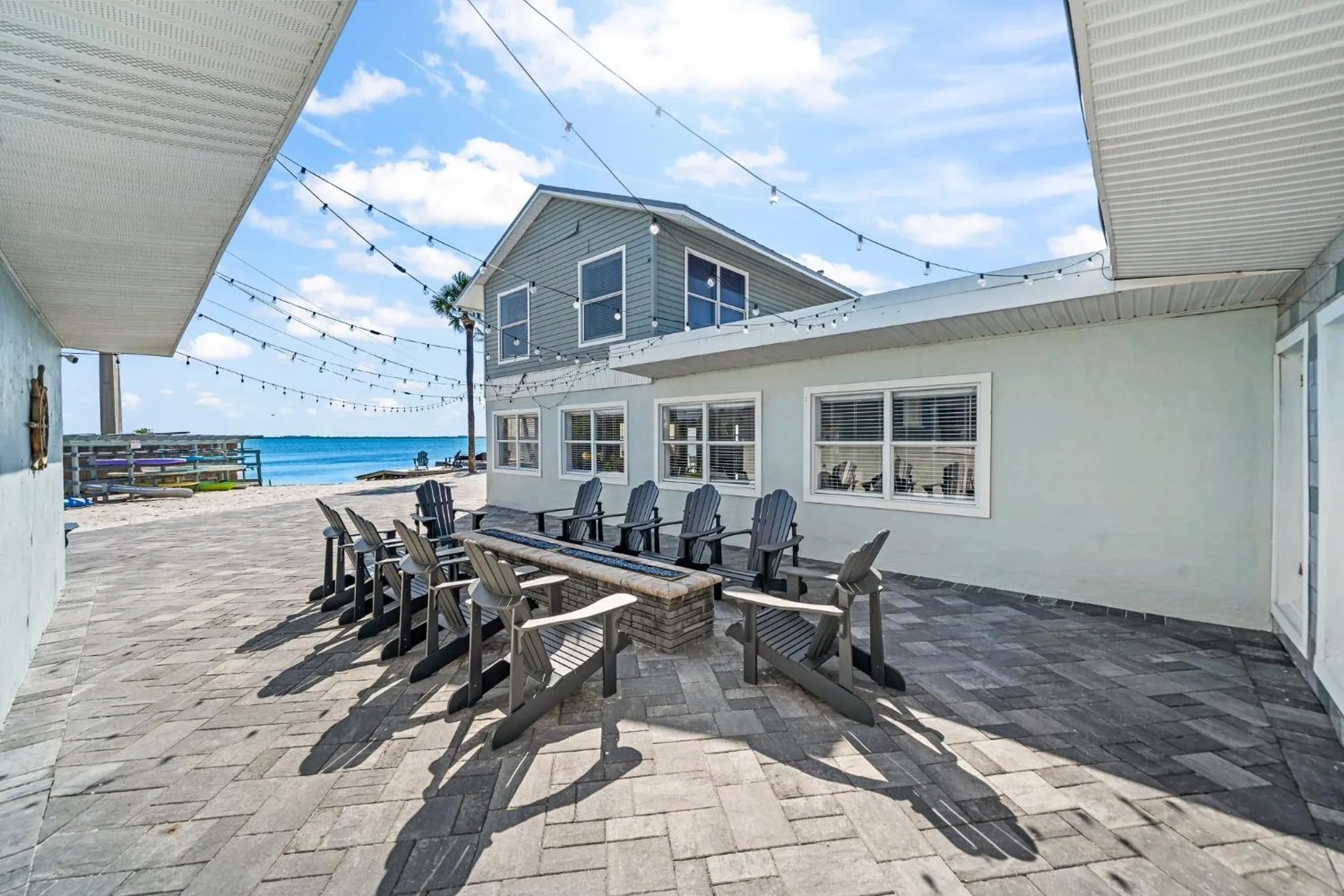fireplace in The Banana River Resort
