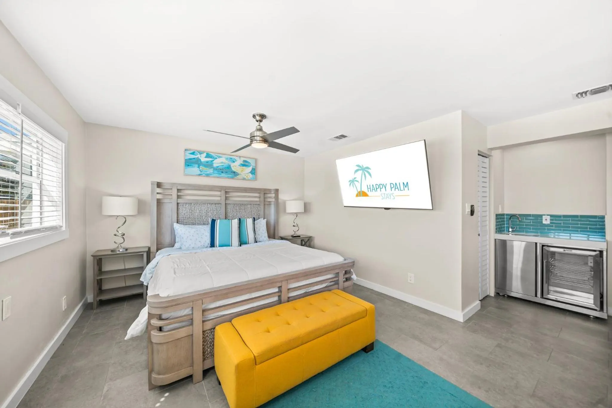 Bed in The Banana River Resort