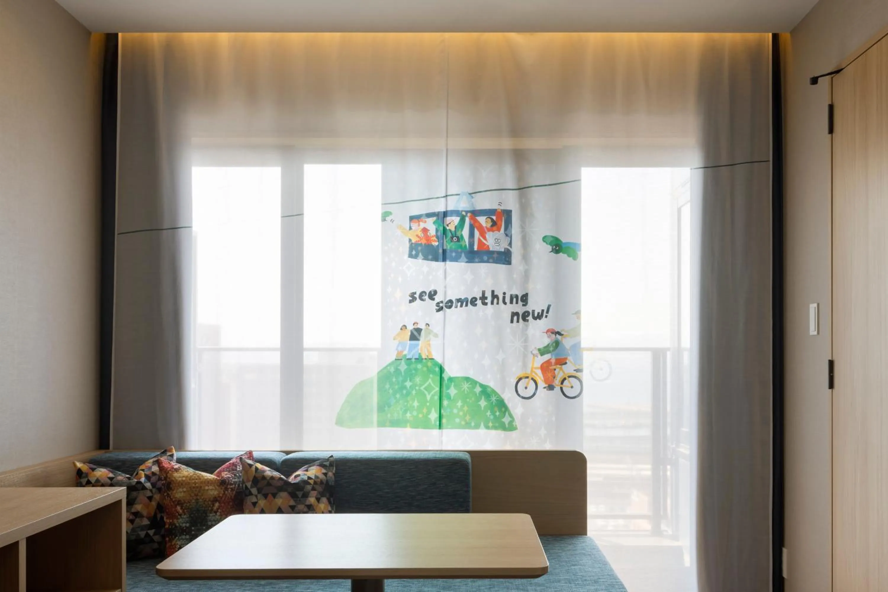 Living room in OMO5 Hakodate by Hoshino Resorts