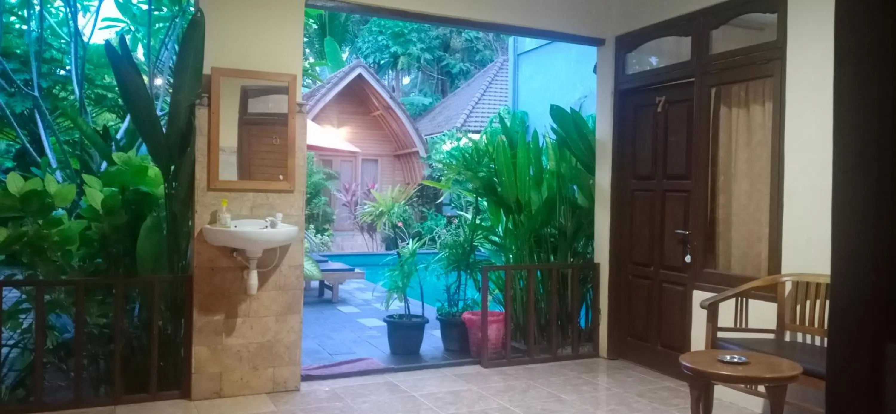 Garden view in Visual inn