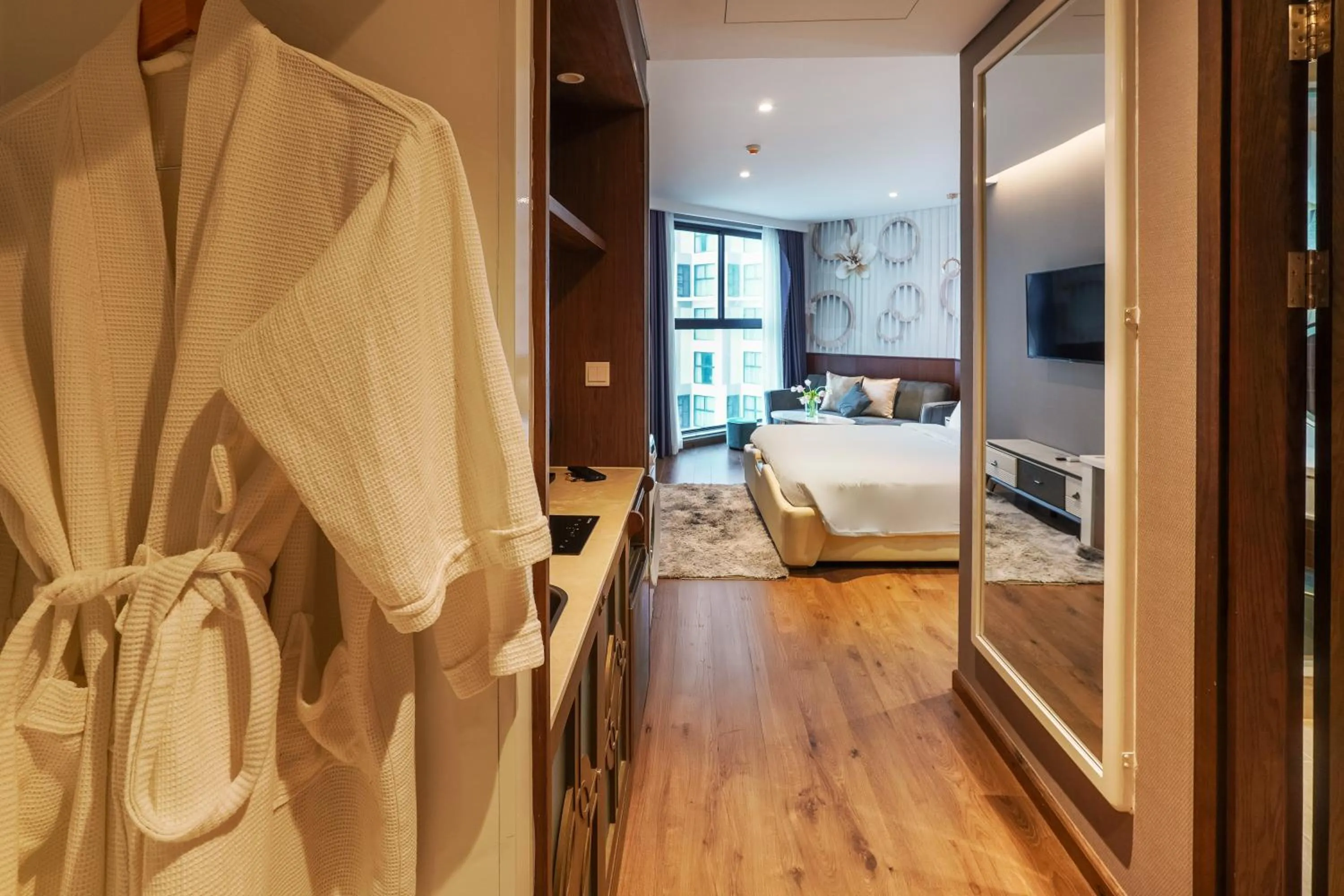 Photo of the whole room, Bed in Mandala Apartment & Resort Chambay, Mui Ne - By B4B & S3