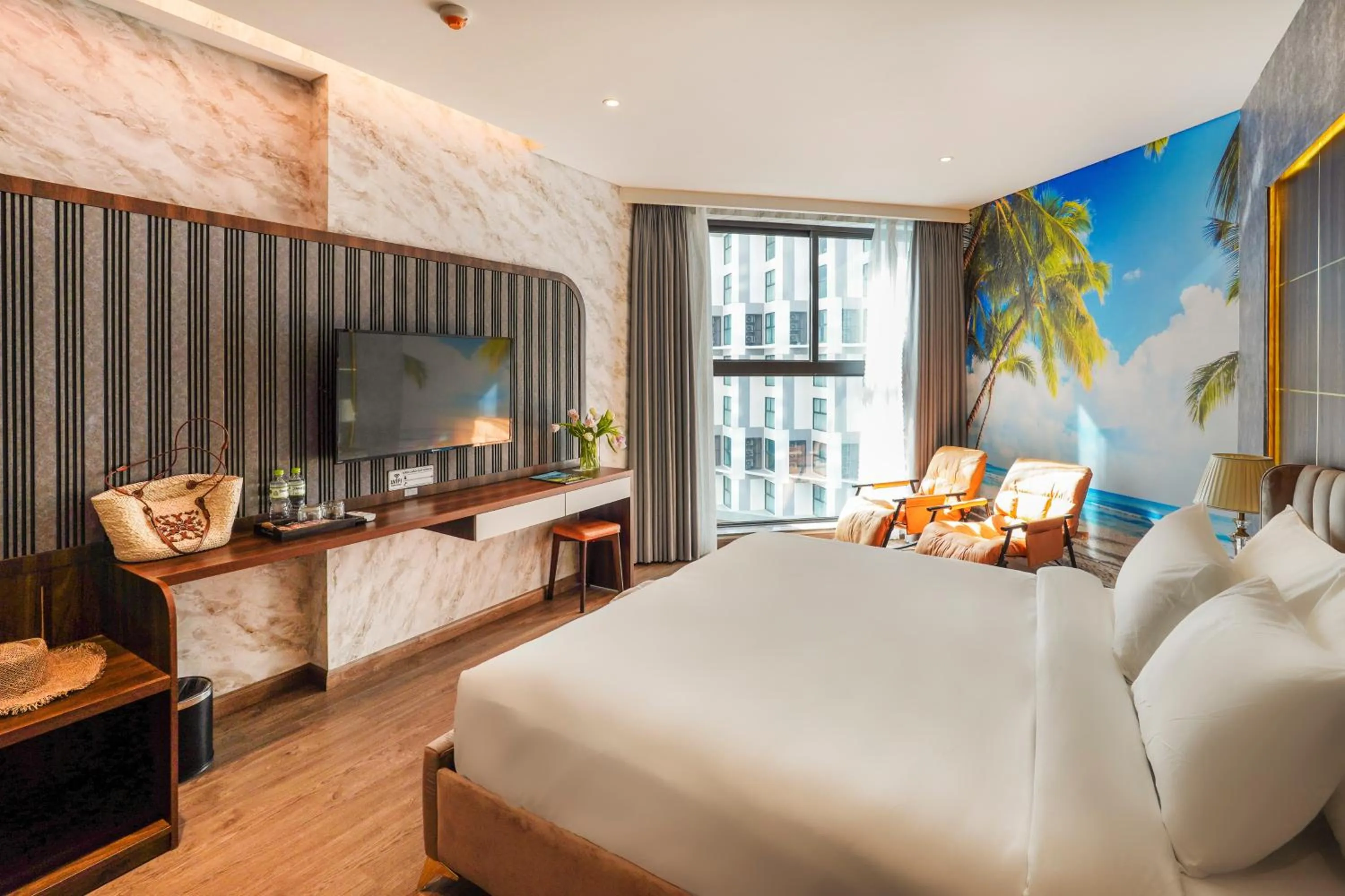 View (from property/room), Bed in Mandala Apartment & Resort Chambay, Mui Ne - By B4B & S3