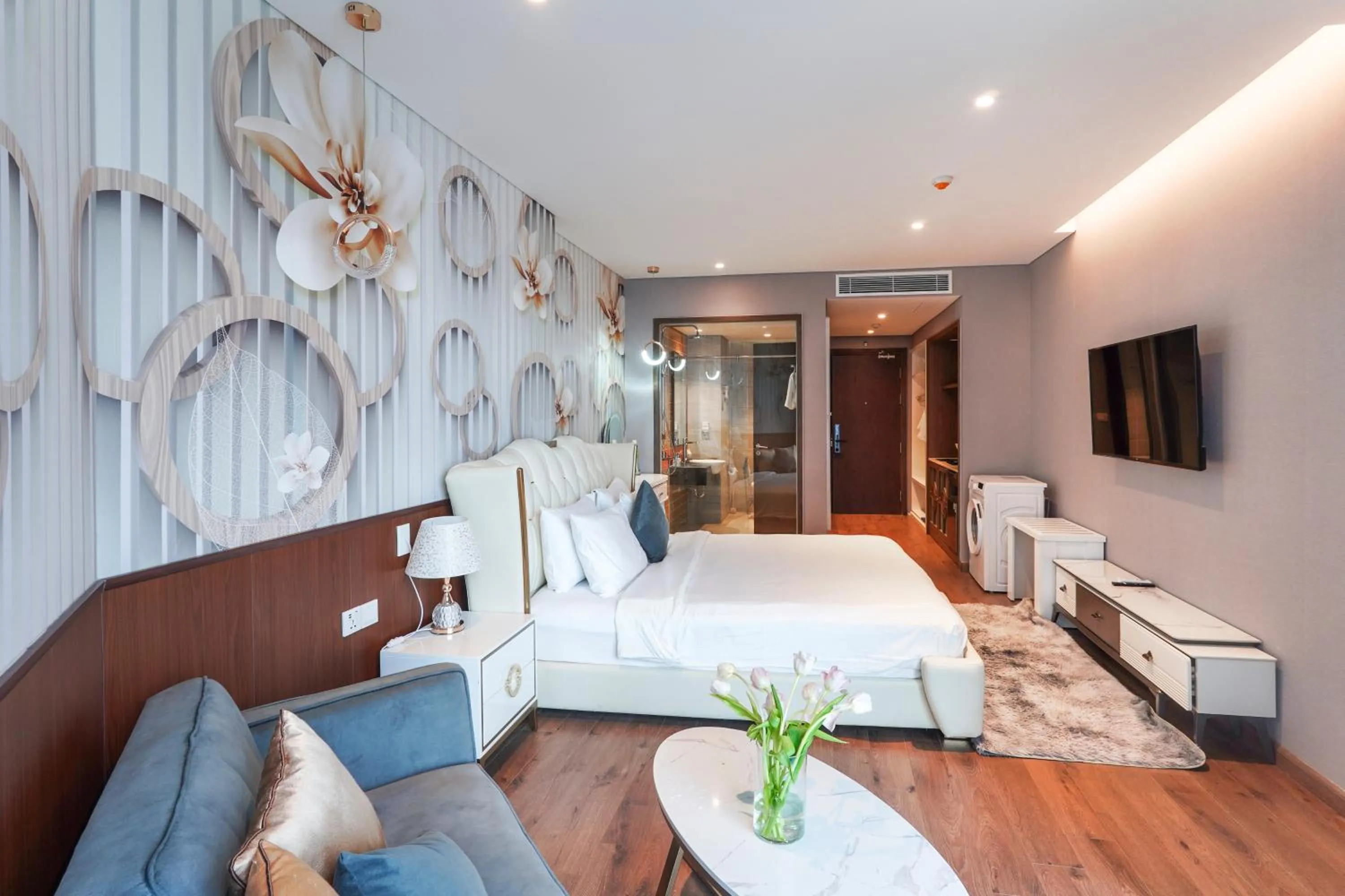 Photo of the whole room, Bed in Mandala Apartment & Resort Chambay, Mui Ne - By B4B & S3