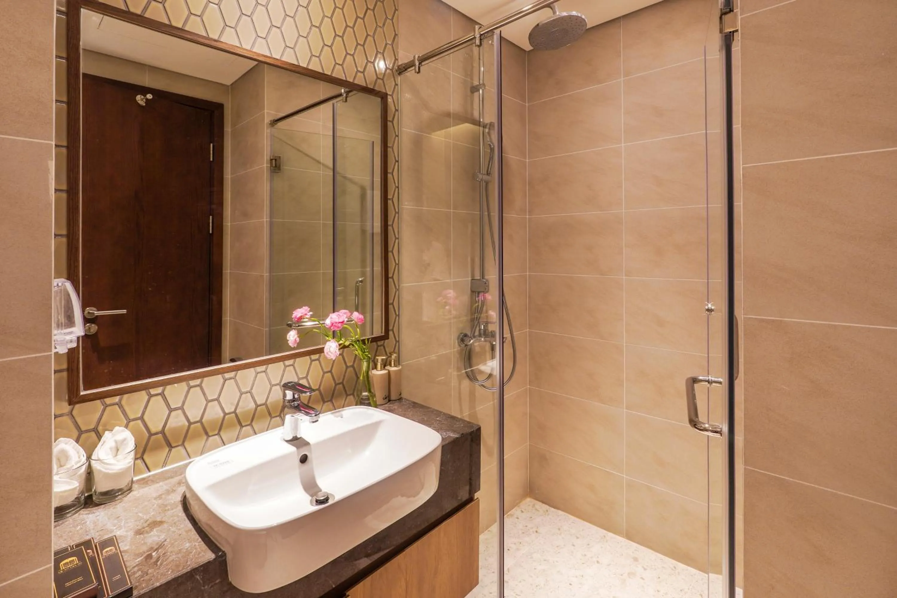 Shower in Mandala Apartment & Resort Chambay, Mui Ne - By B4B & S3