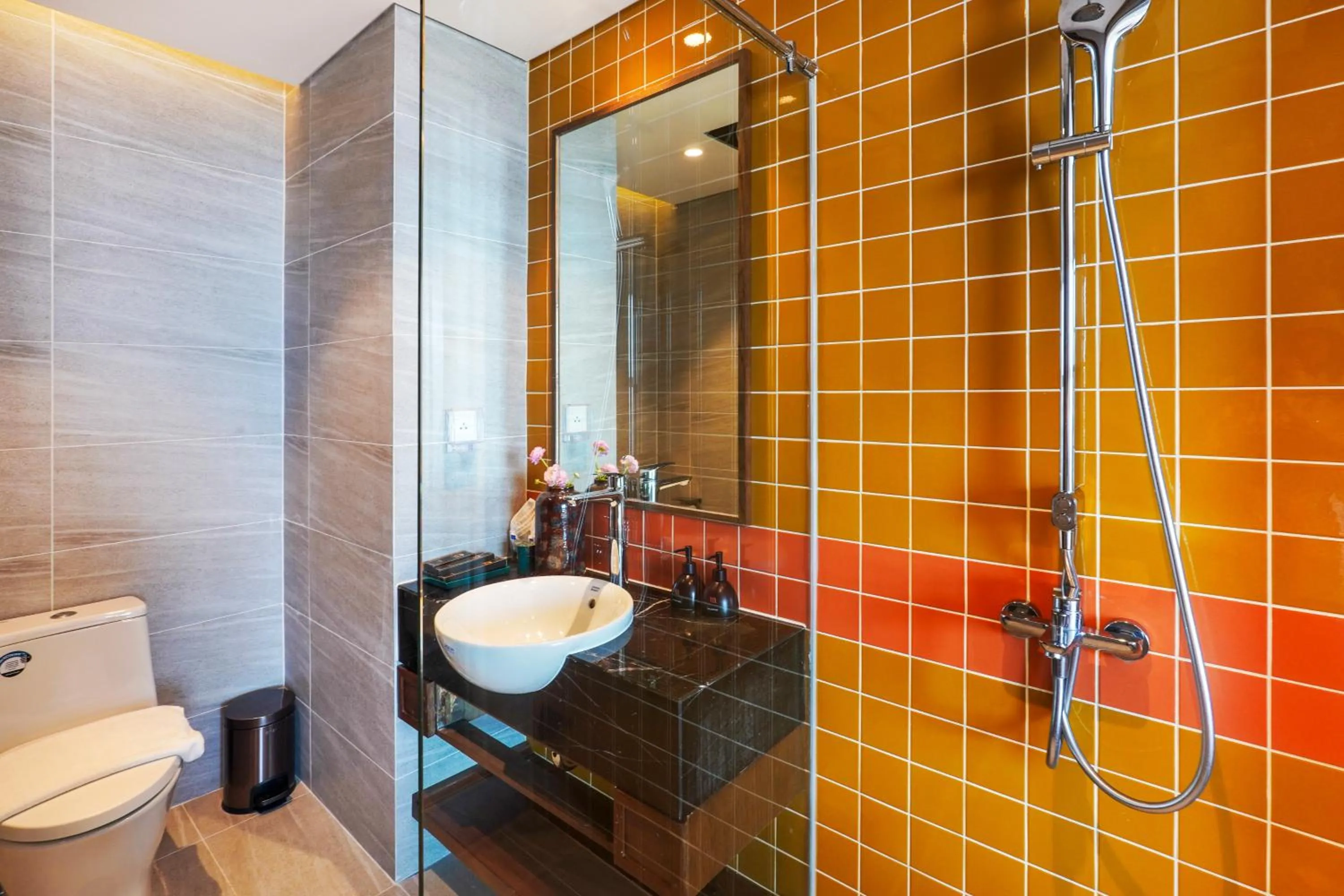 Shower in Mandala Apartment & Resort Chambay, Mui Ne - By B4B & S3