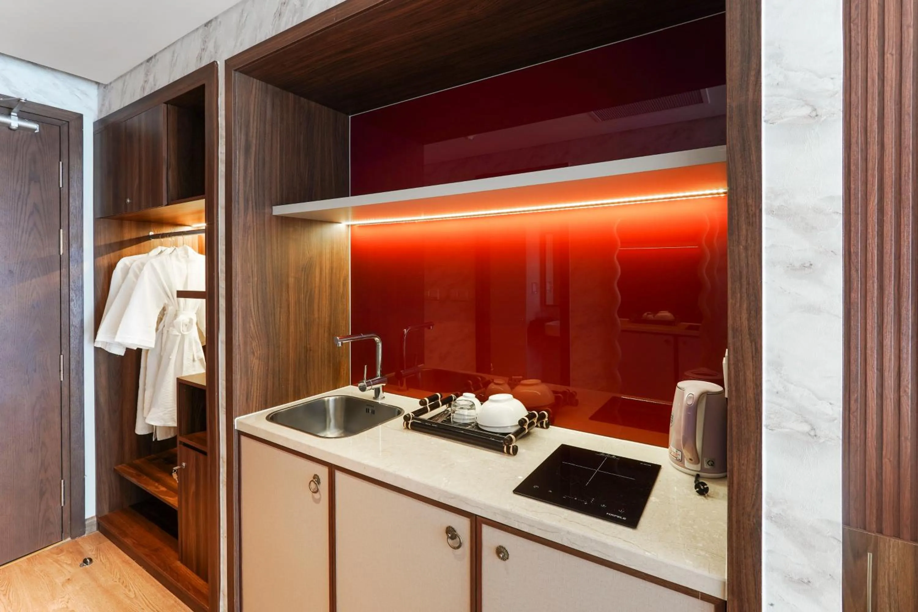 Kitchen or kitchenette in Mandala Apartment & Resort Chambay, Mui Ne - By B4B & S3