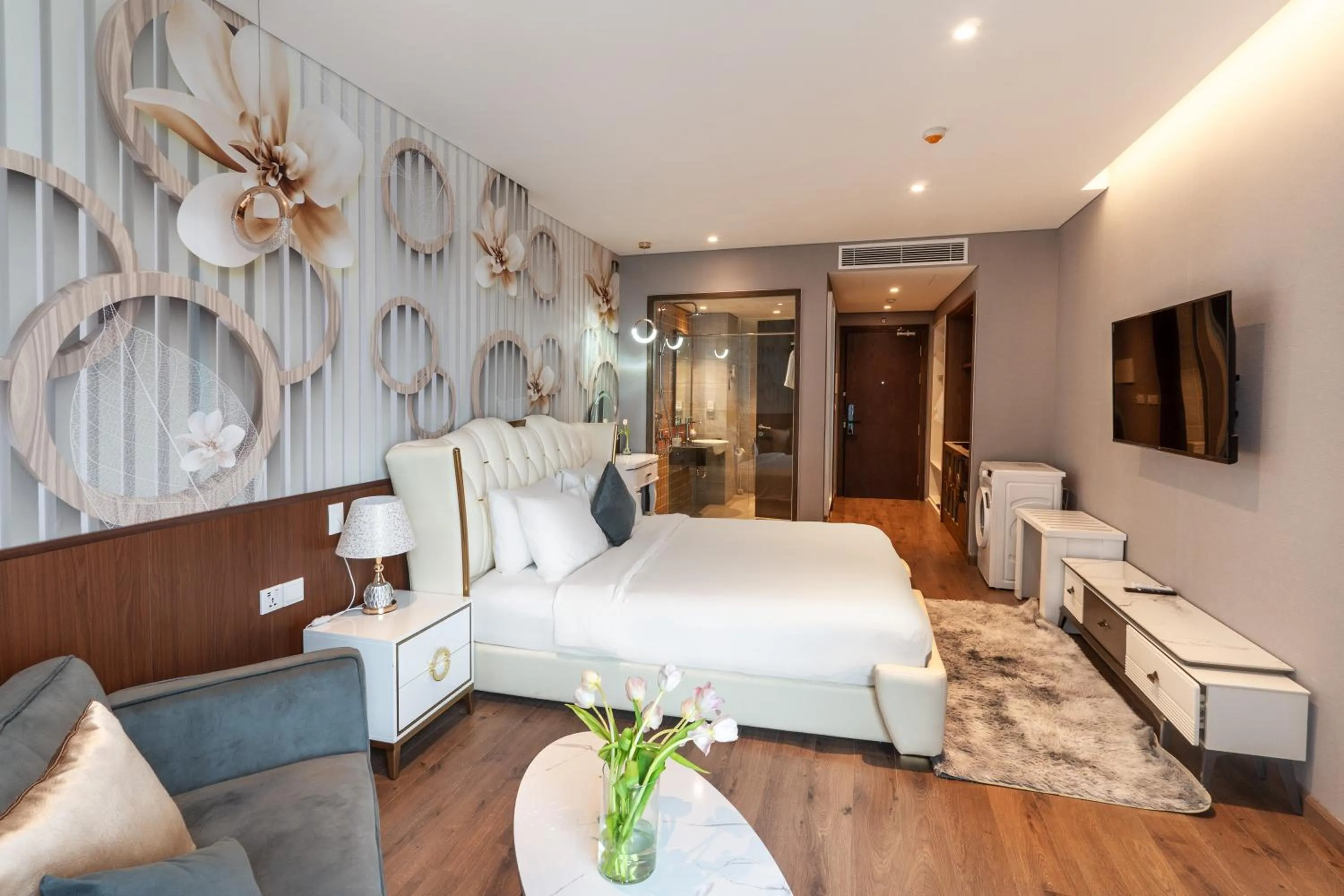 Photo of the whole room, Bed in Mandala Apartment & Resort Chambay, Mui Ne - By B4B & S3