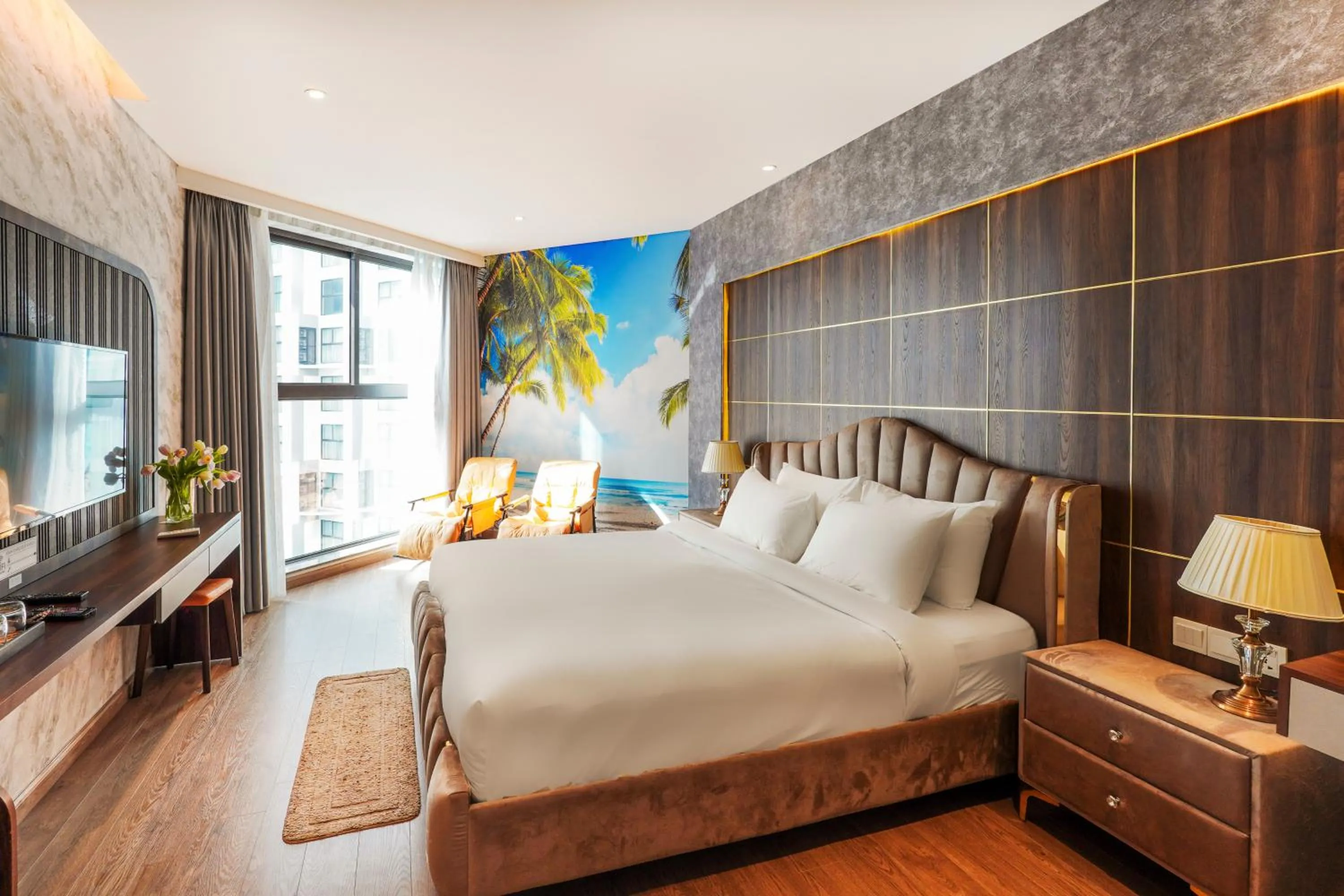 View (from property/room), Bed in Mandala Apartment & Resort Chambay, Mui Ne - By B4B & S3