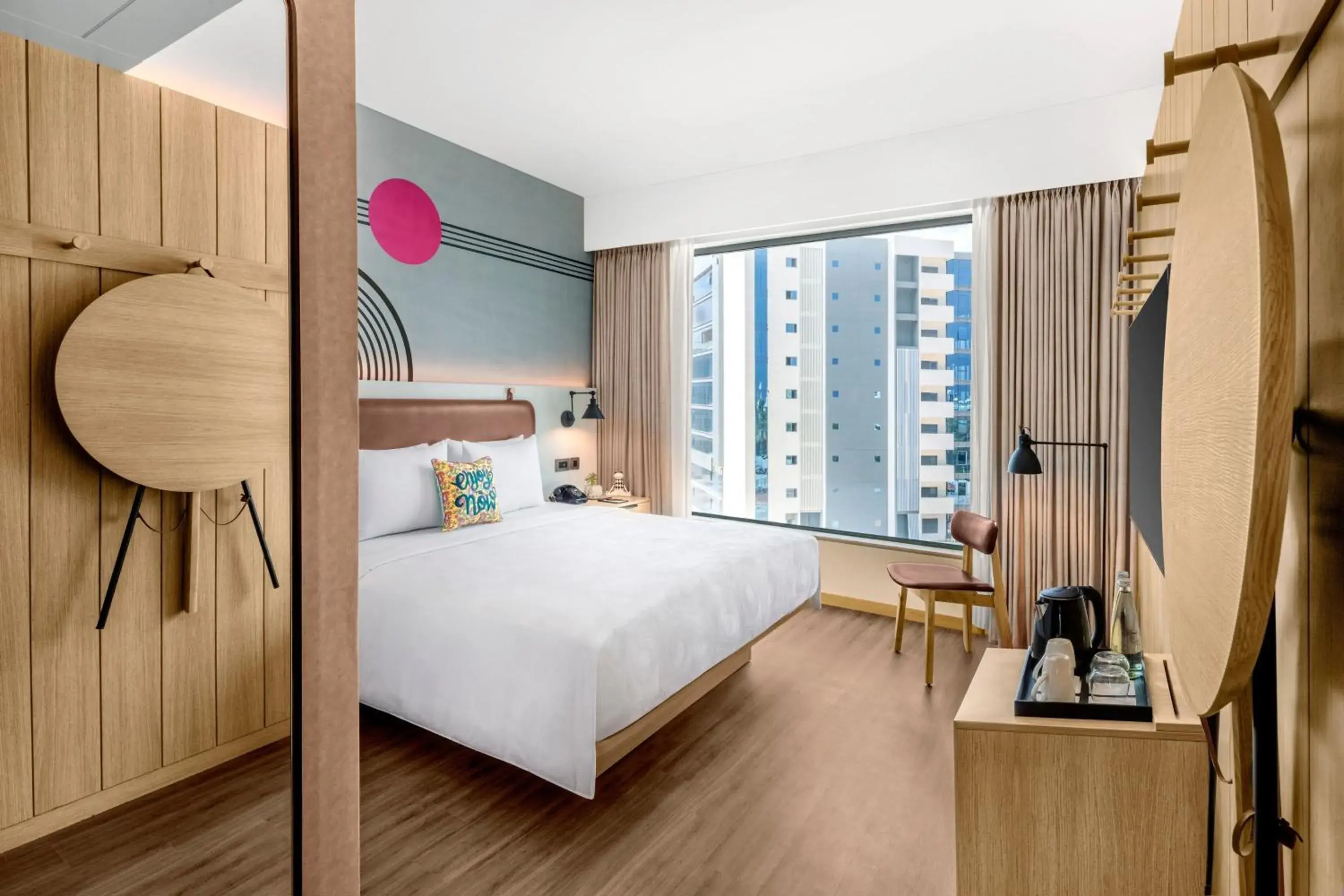 Moxy Sleeper Queen Room with City View in Moxy Bengaluru Airport Prestige Tech Cloud Moxy Sleeper Queen Room with City View in Moxy Bengaluru Airport Prestige Tech Cloud