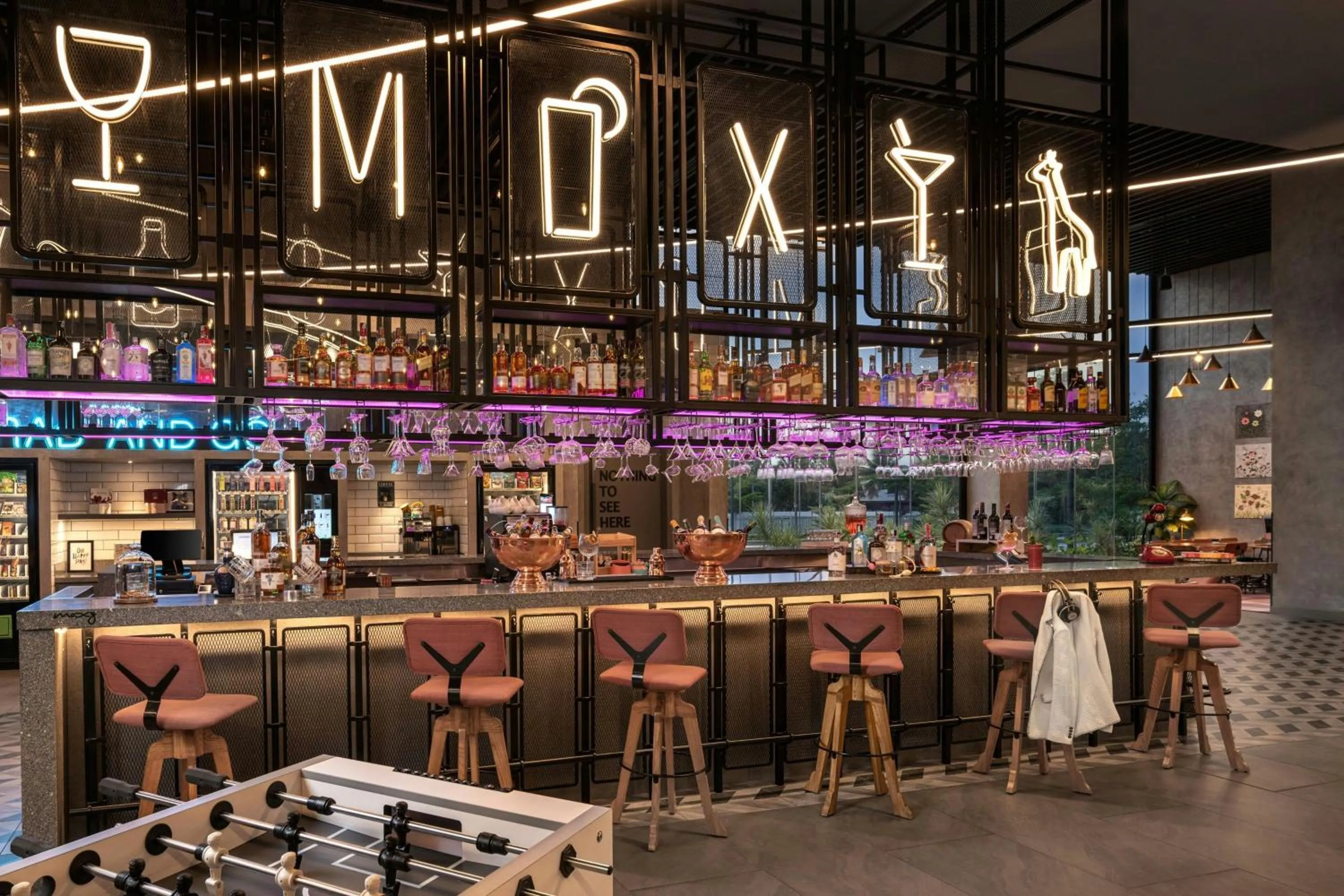 Lobby or reception in Moxy Bengaluru Airport Prestige Tech Cloud