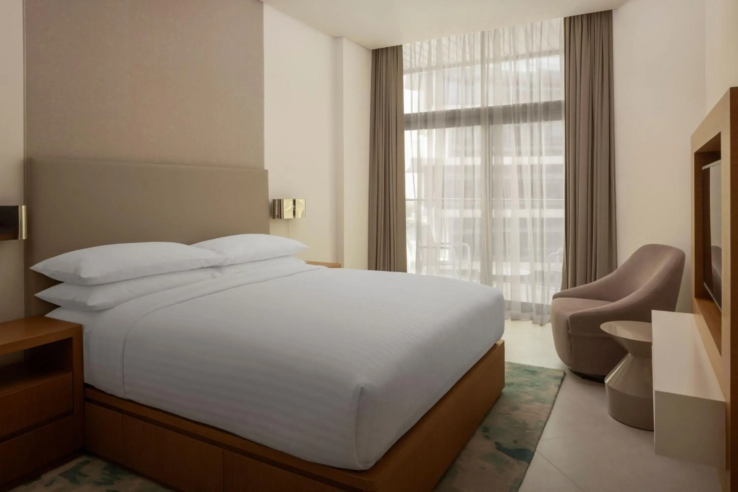 Two-Bedroom Apartment with One King and Two Twin Beds in Marriott Marquis Dubai Creek Two-Bedroom Apartment with One King and Two Twin Beds in Marriott Marquis Dubai Creek