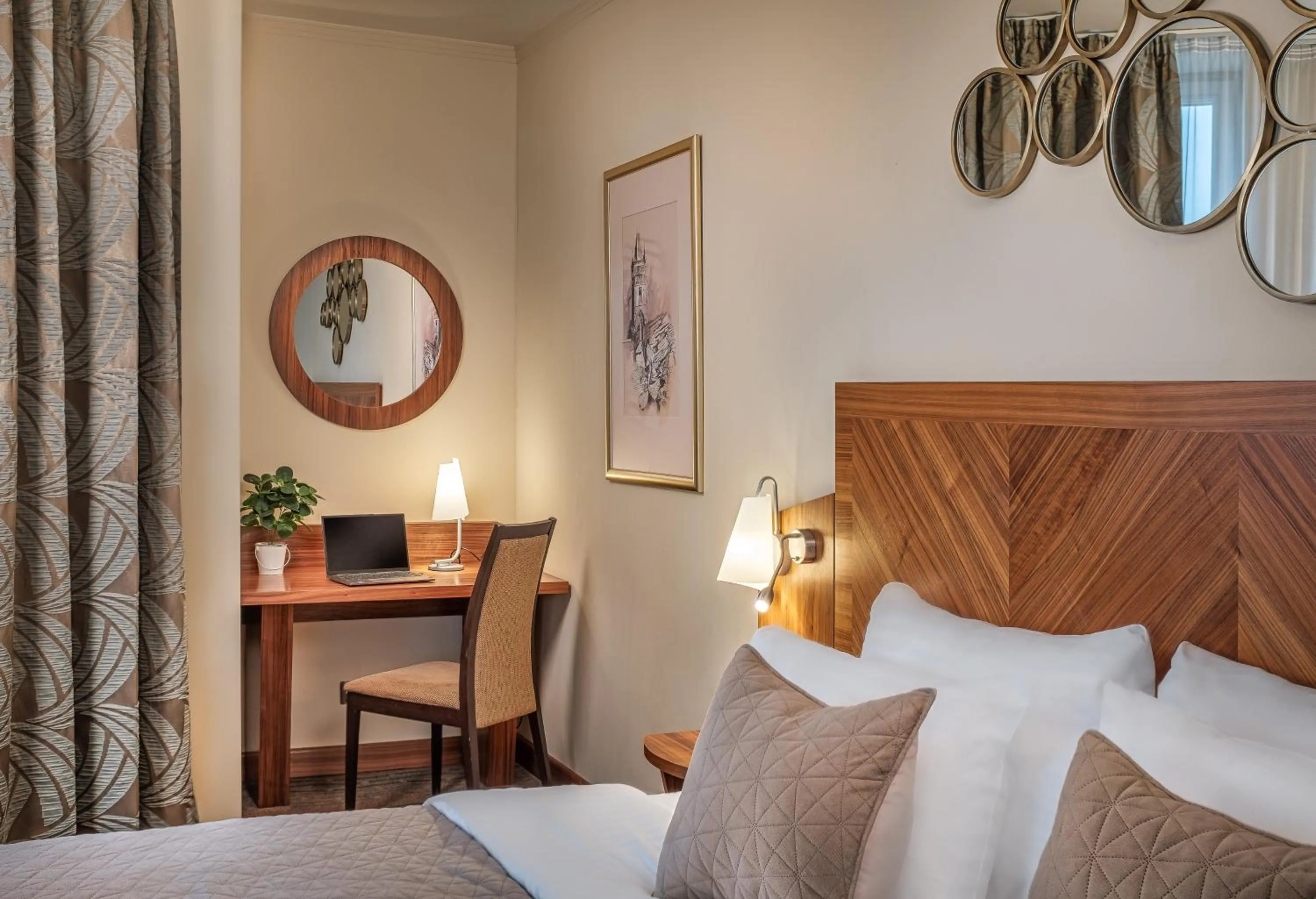 Bed in Crown Palace Apartments by Adrez