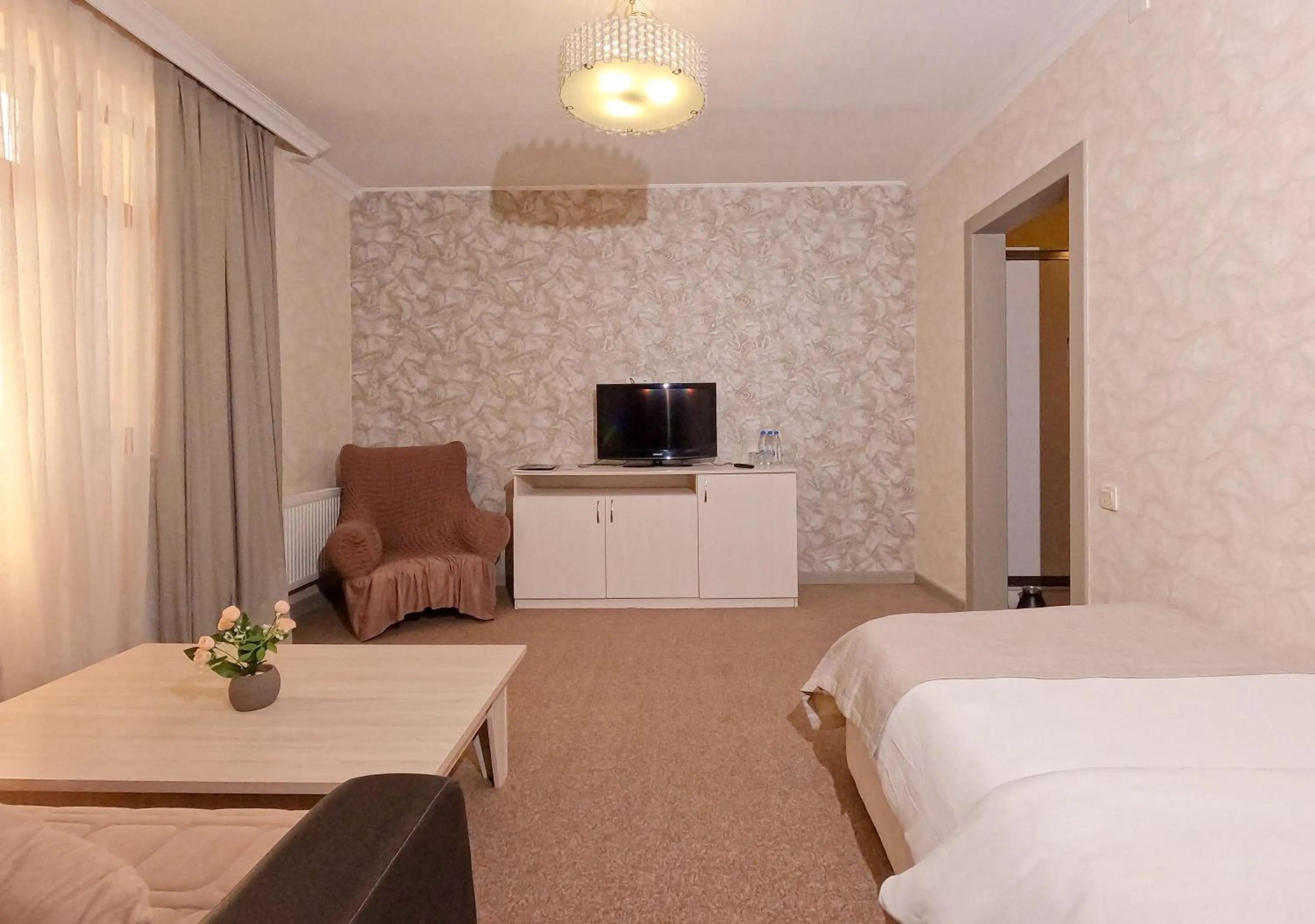 Bed in Gabala Yeddi Gozel Hotel