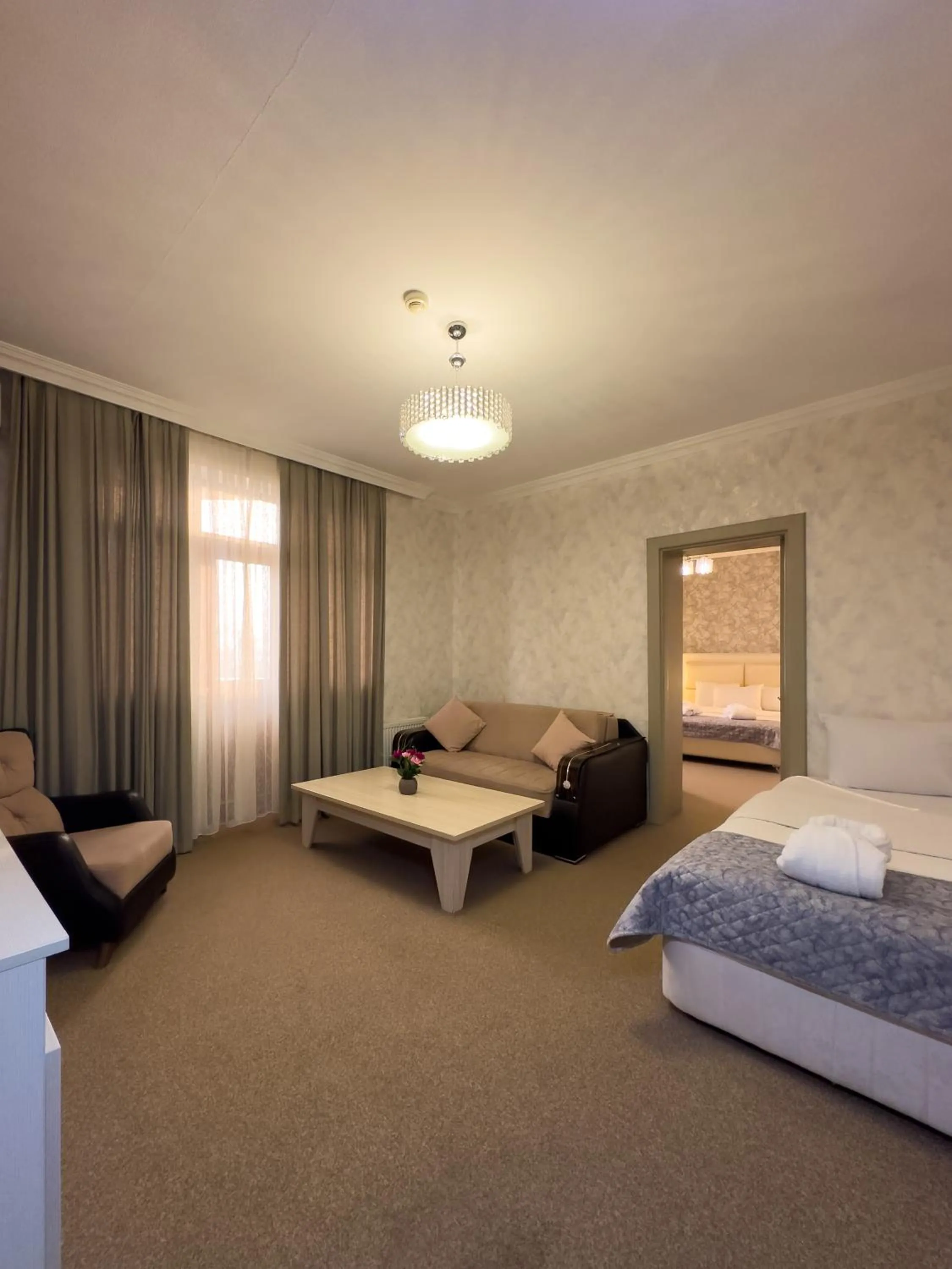 Bed in Gabala Yeddi Gozel Hotel