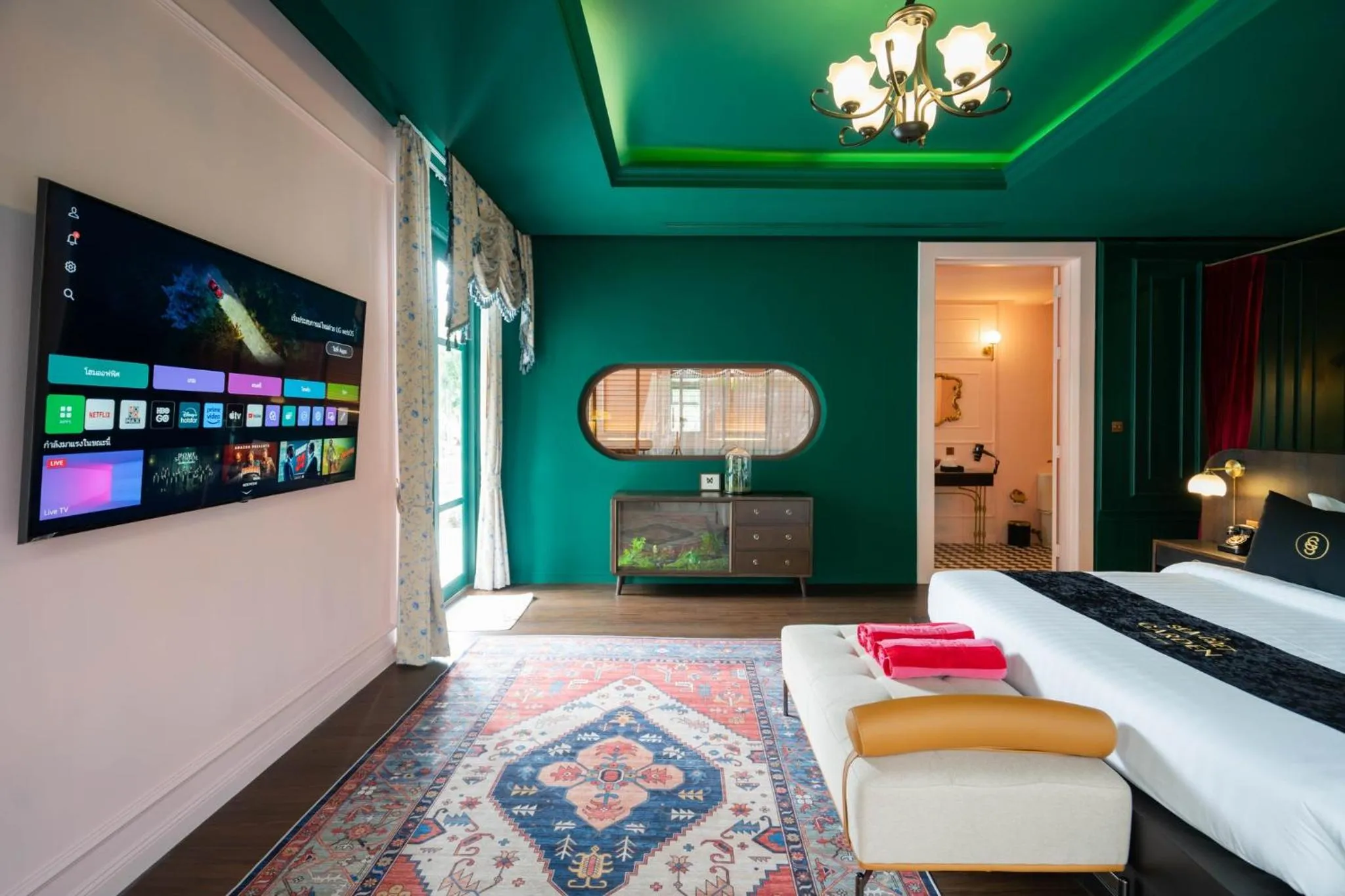 Communal lounge/ TV room, Bed in The Sea-Cret Garden Hua Hin