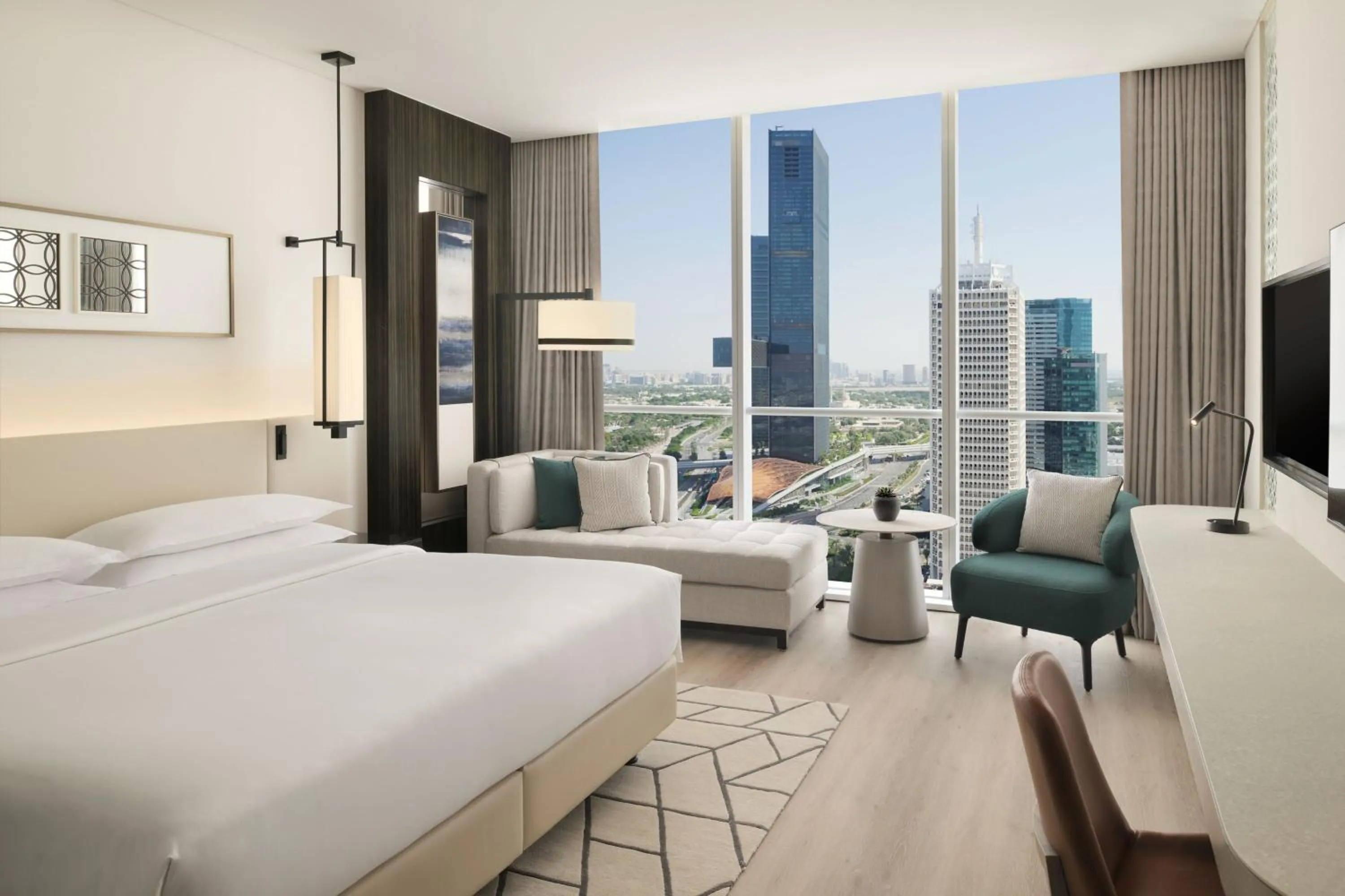 Bedroom, Bed in Sheraton Grand Hotel, Dubai