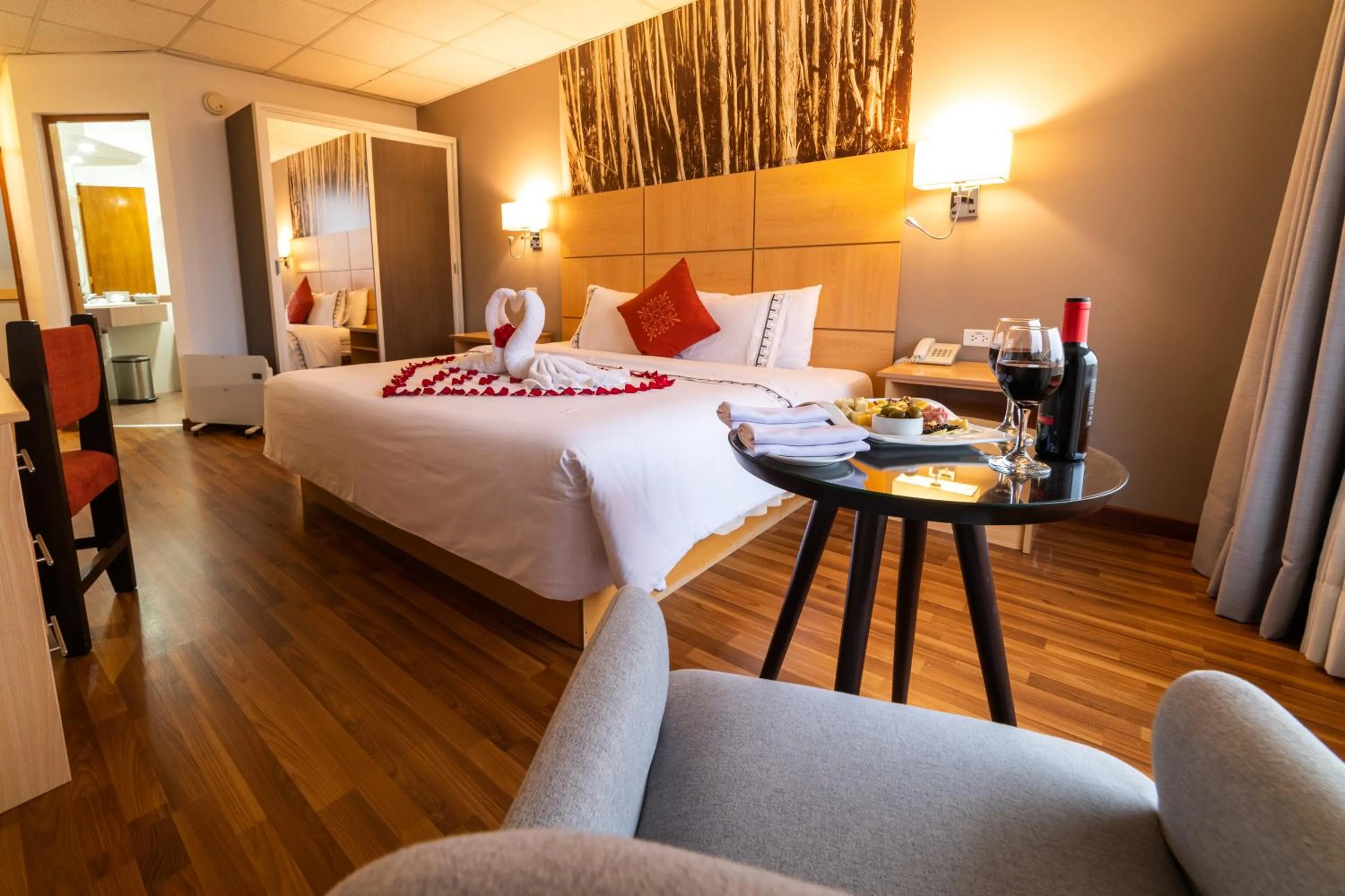 Bed in Lake Titicaca Hotel