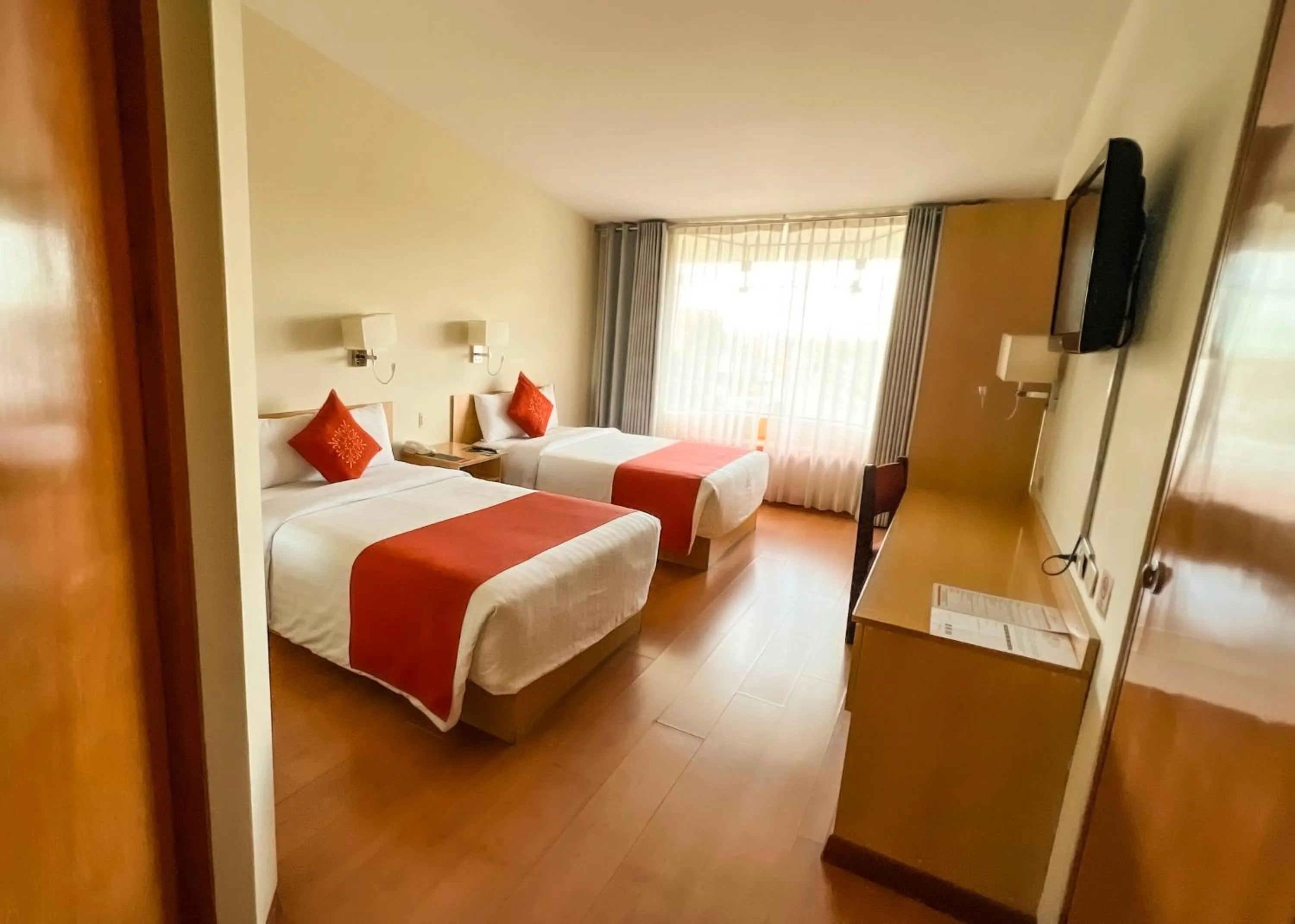 Bed in Lake Titicaca Hotel