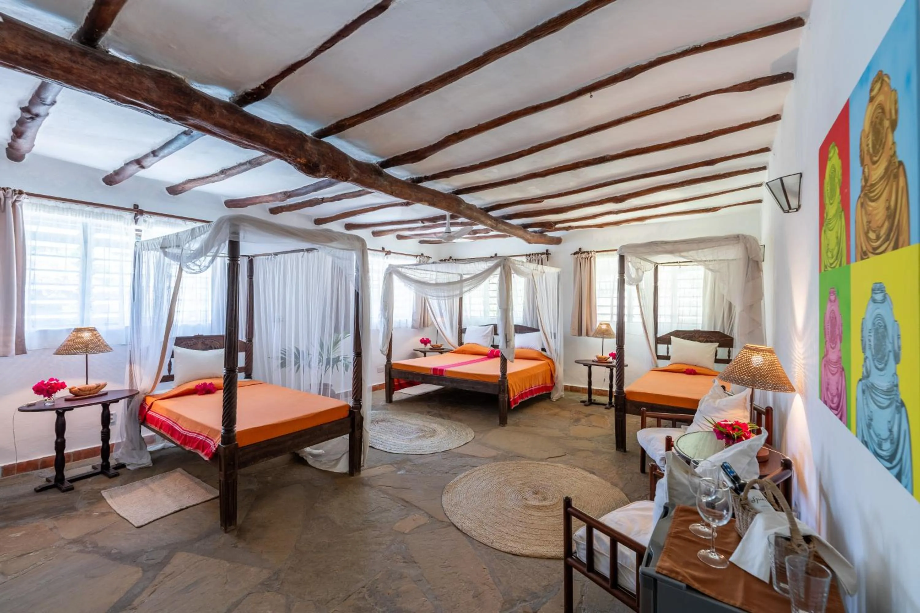 Bed in Diani Marine Divers Village