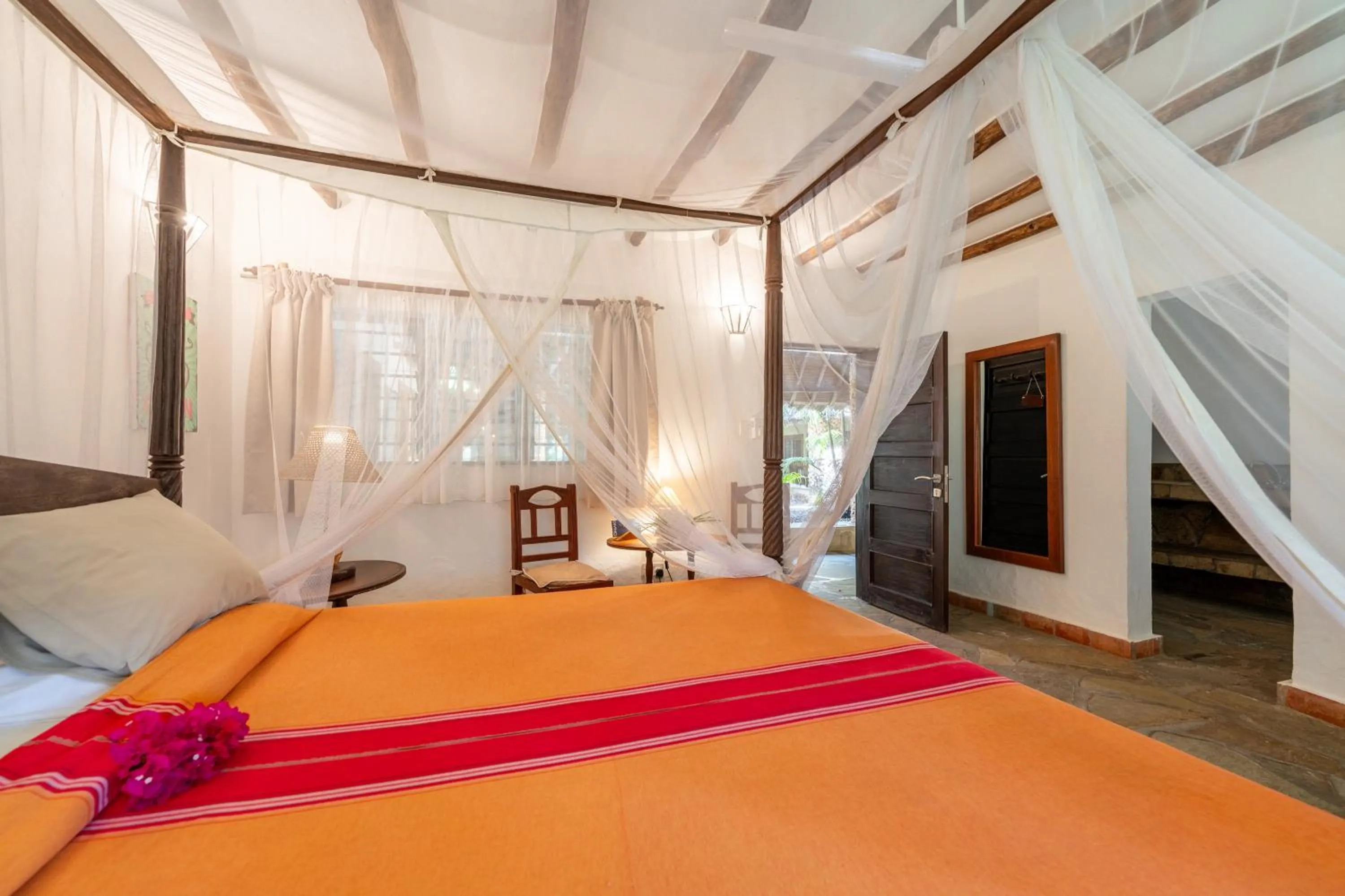 Bed in Diani Marine Divers Village