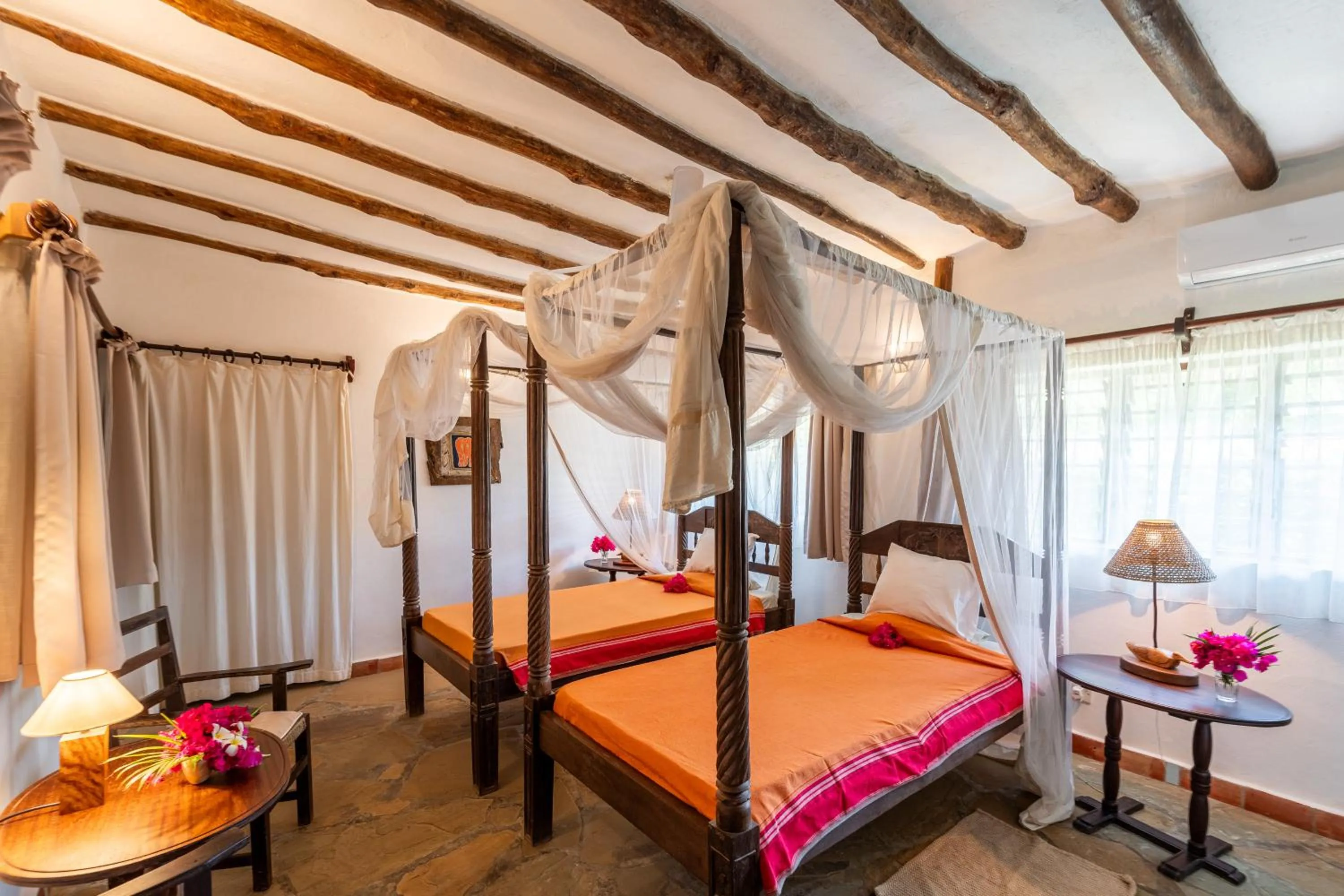 Bed in Diani Marine Divers Village