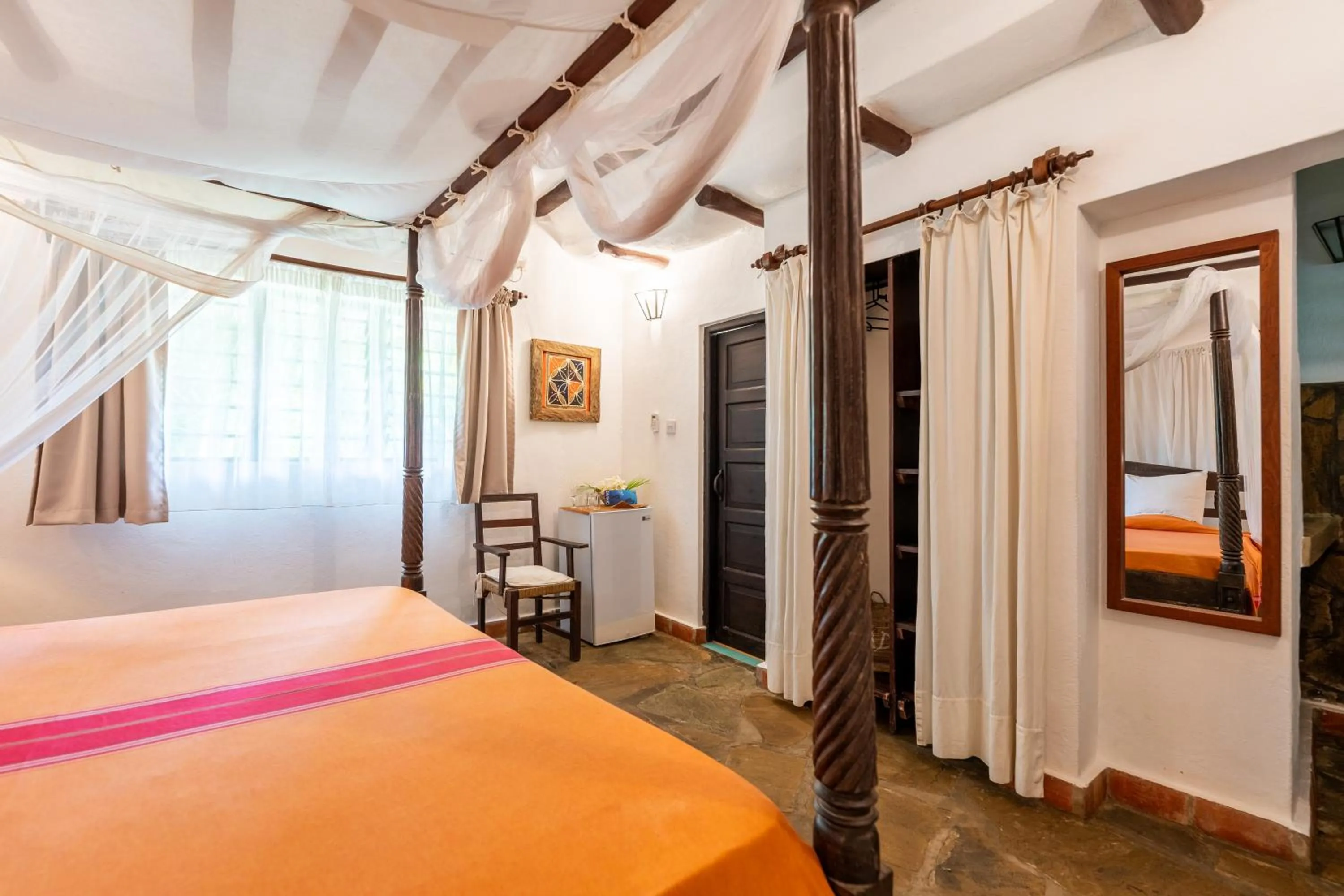 Bed in Diani Marine Divers Village