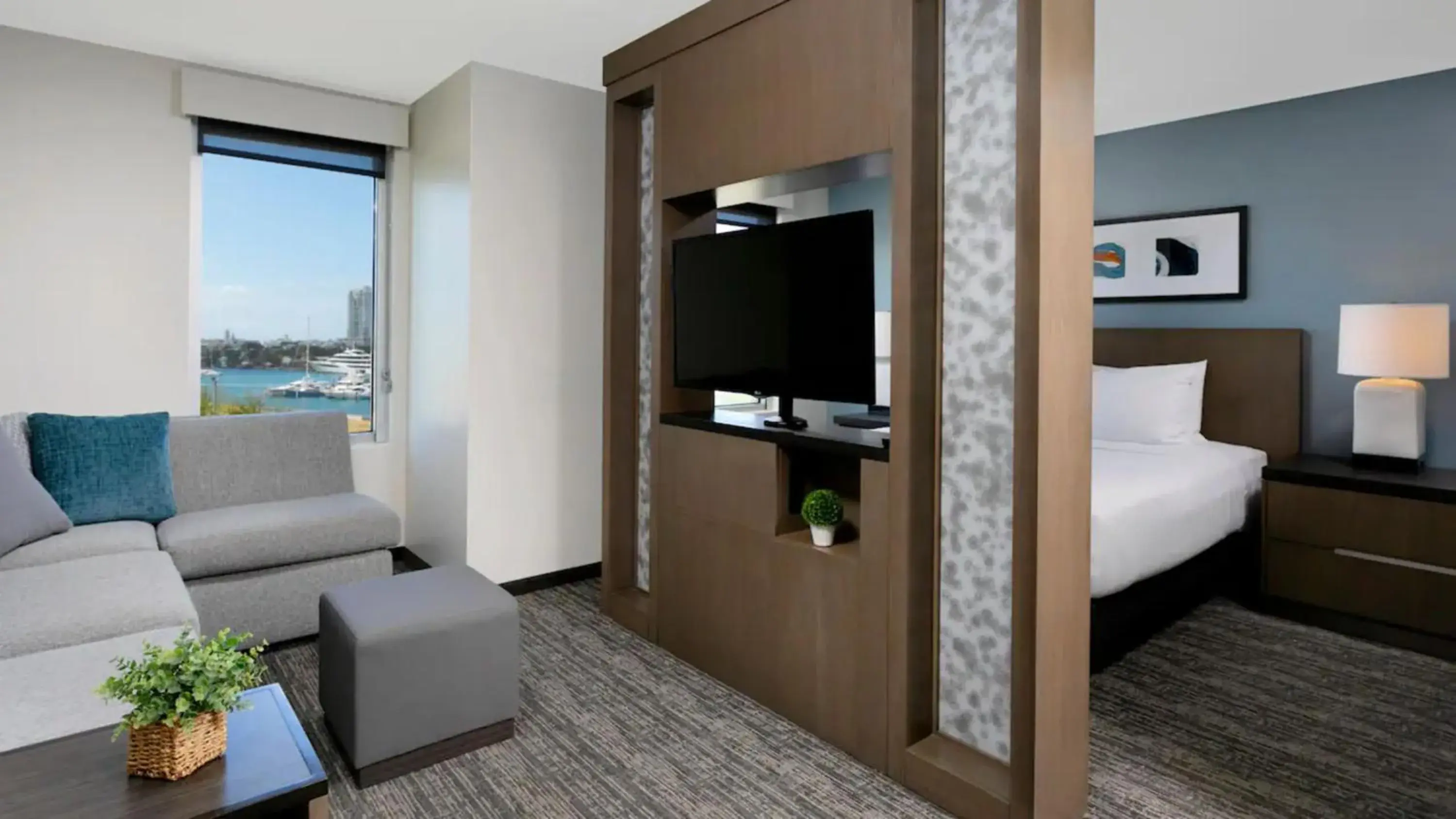 King Studio Suite with Kitchen and Bay View in Hyatt House San Juan King Studio Suite with Kitchen and Bay View in Hyatt House San Juan