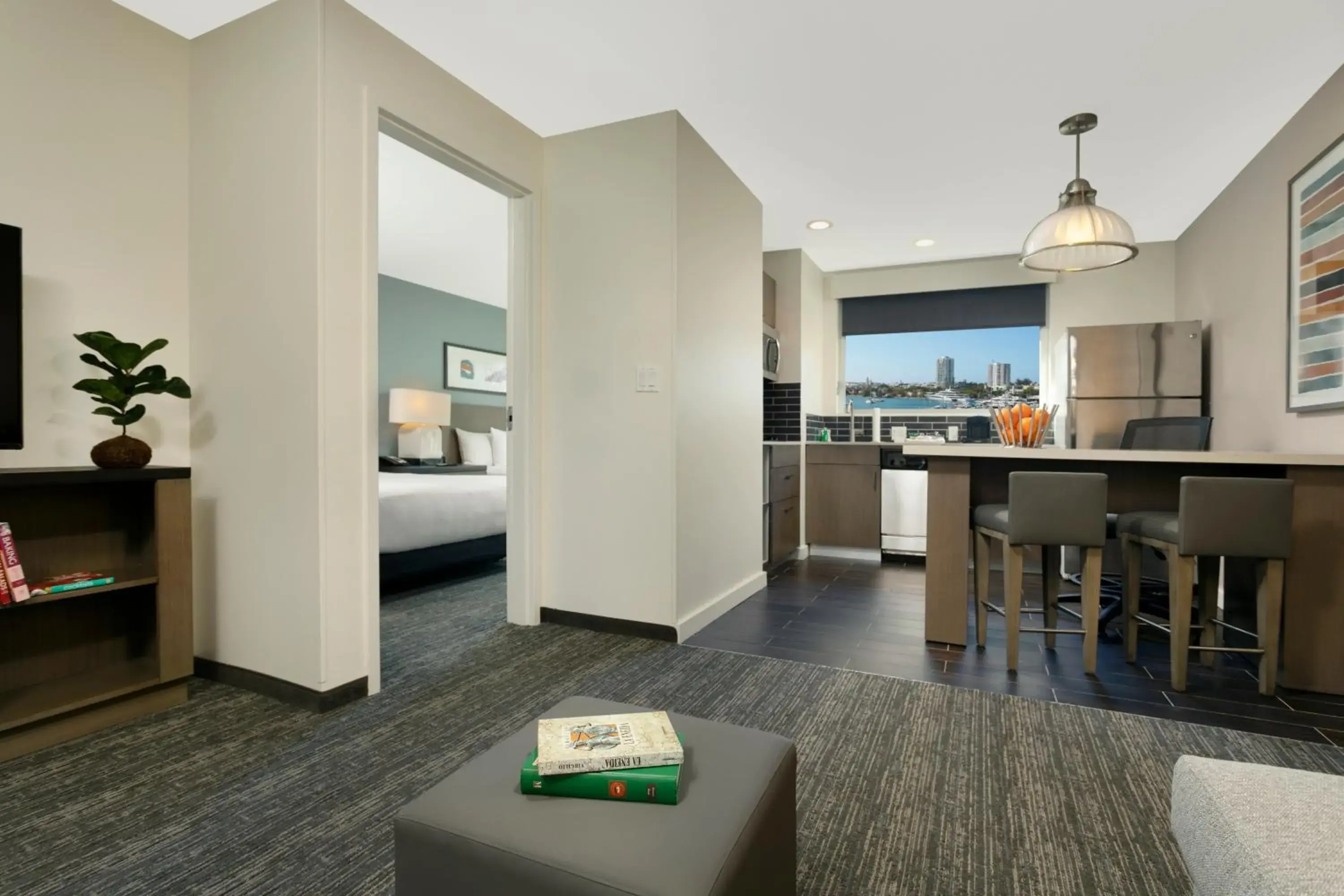 One-Bedroom Suite with Two Queen Beds, Kitchen and Bay View in Hyatt House San Juan One-Bedroom Suite with Two Queen Beds, Kitchen and Bay View in Hyatt House San Juan